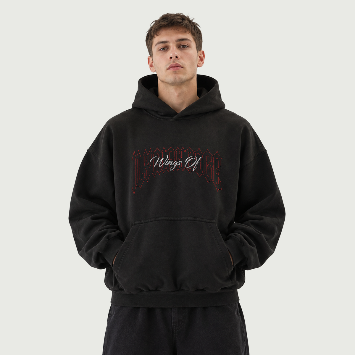 Stormwing | 380GSM Sun-Faded Distressed Hoodie | ILYRIANEDGE