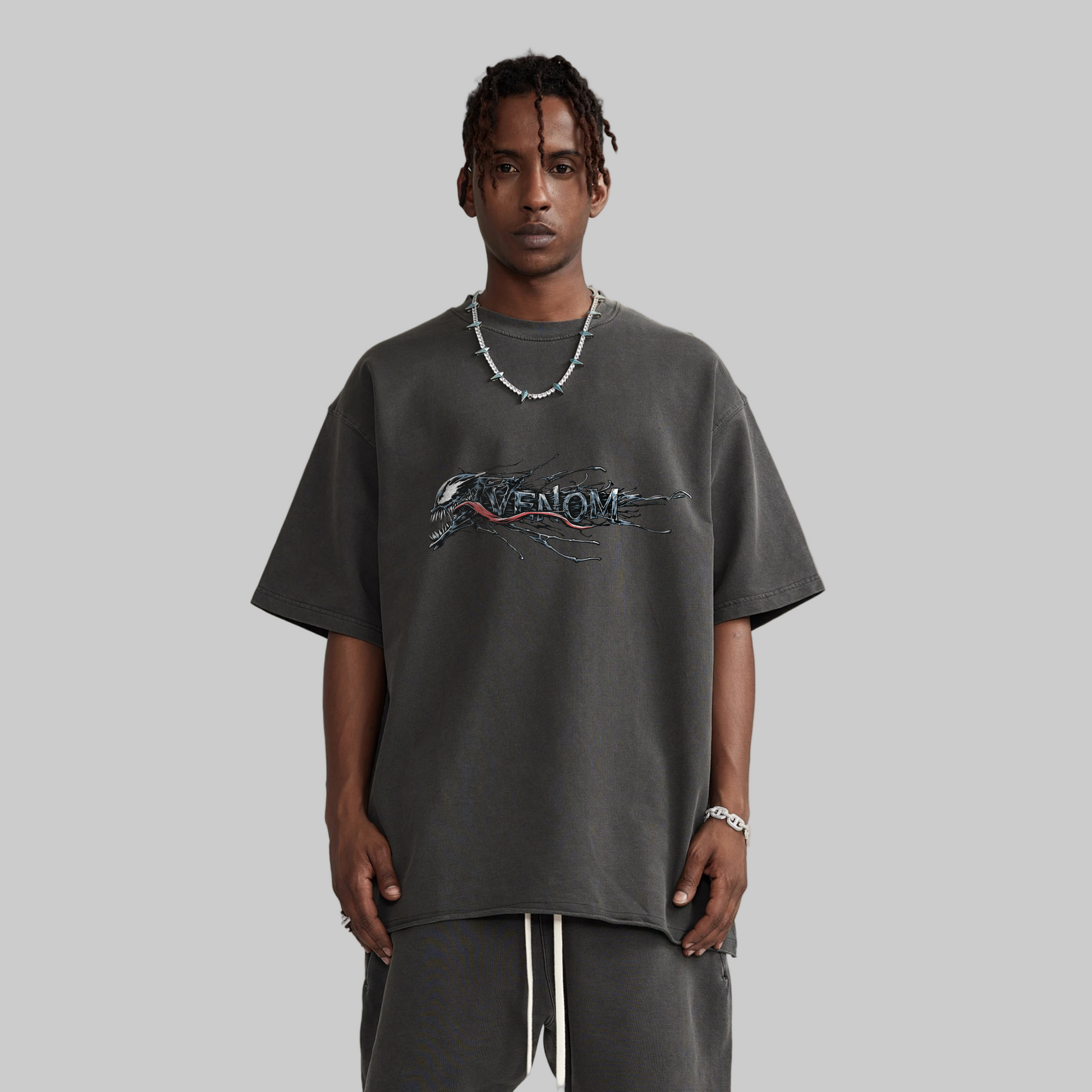 Venom | Faded Raw Hem T-Shirt | ILYRIANEDGE