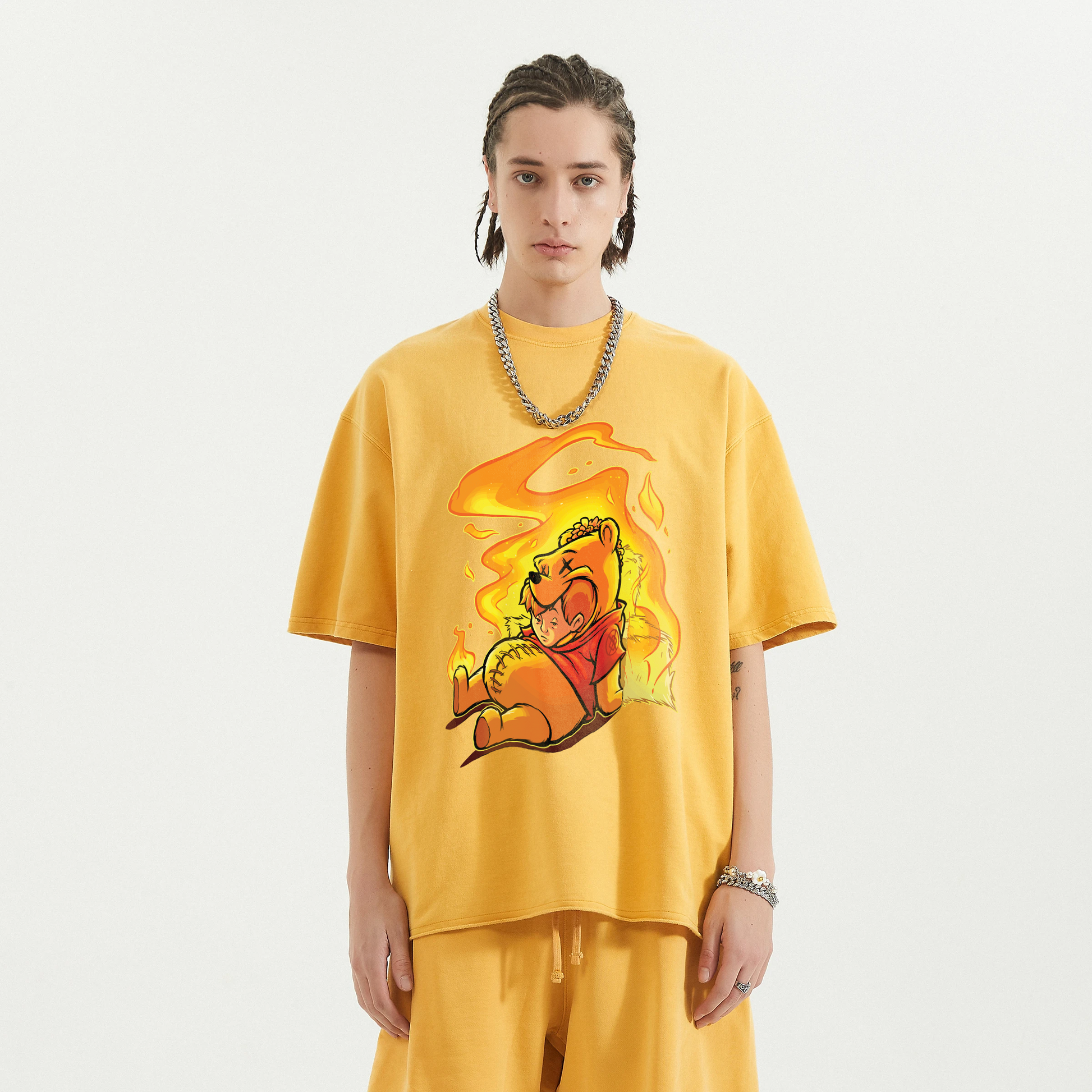 Wini Pooh | Faded Raw Hem T-Shirt | ILYRIANEDGE