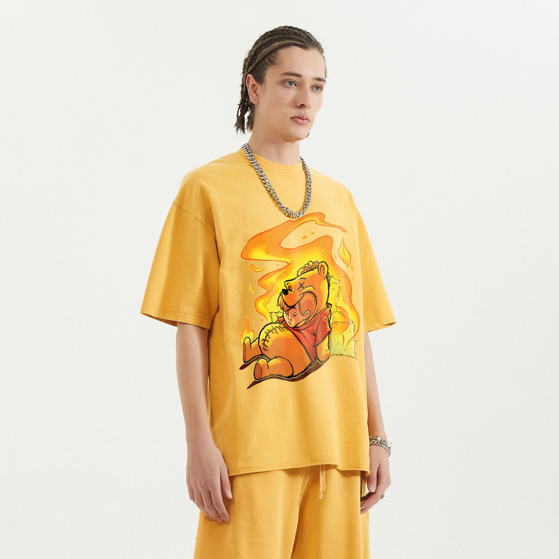 Wini Pooh | Faded Raw Hem T-Shirt | ILYRIANEDGE