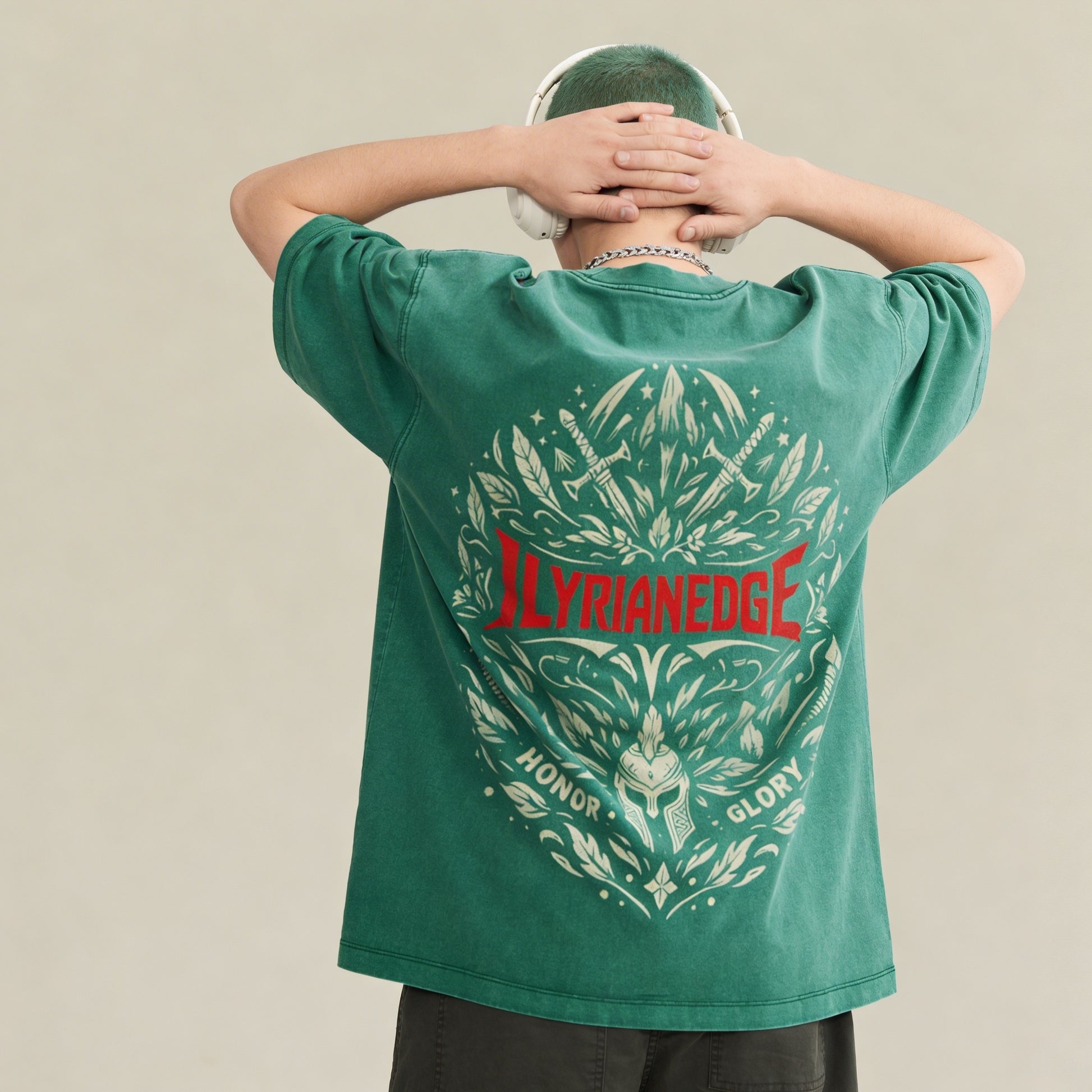 Bloodline T-Shirt - 285GSM Unisex Oversized Washed Crew Neck T-shirt