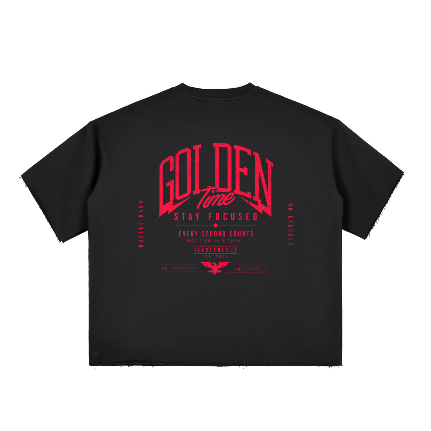 Golden Time | Heavyweight Boxy Raw Edge T-Shirt | ILYRIANEDGE