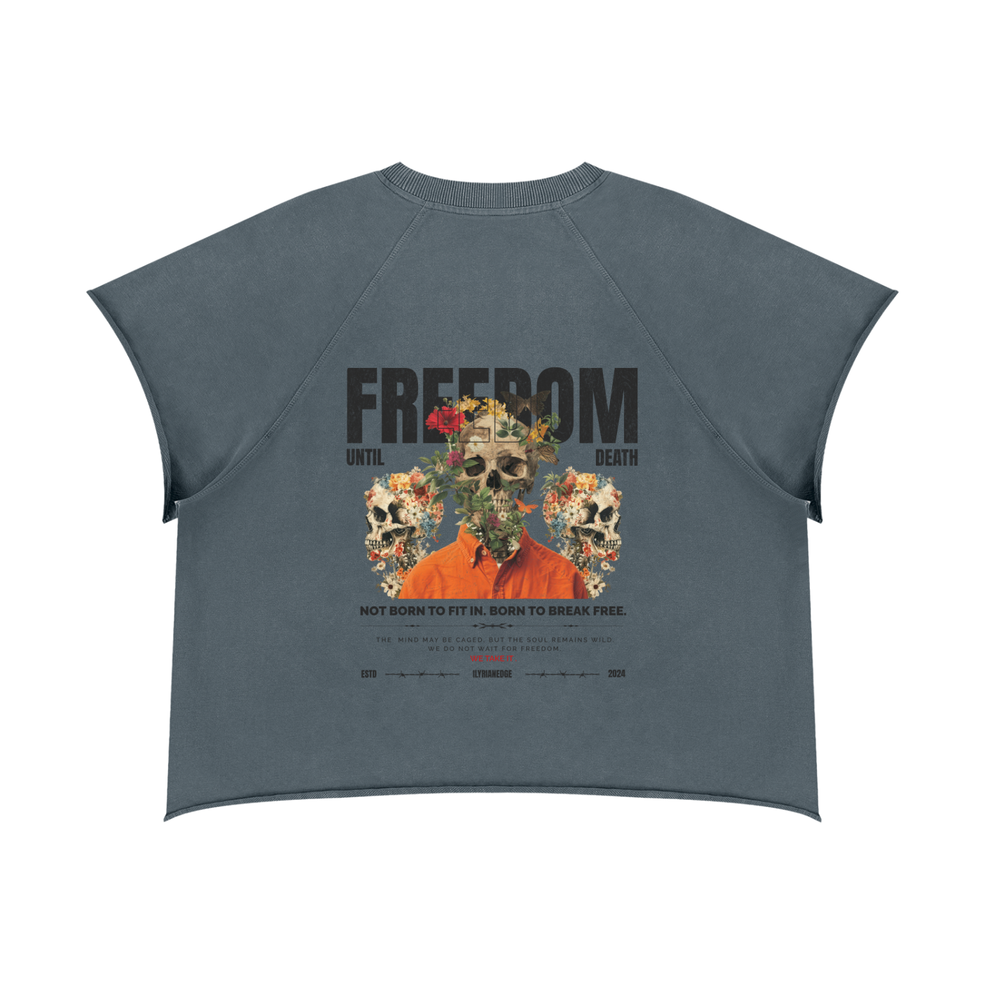 Break Free  | Vintage Wash Raw Edge T-Shirt | ILYRIANEDGE