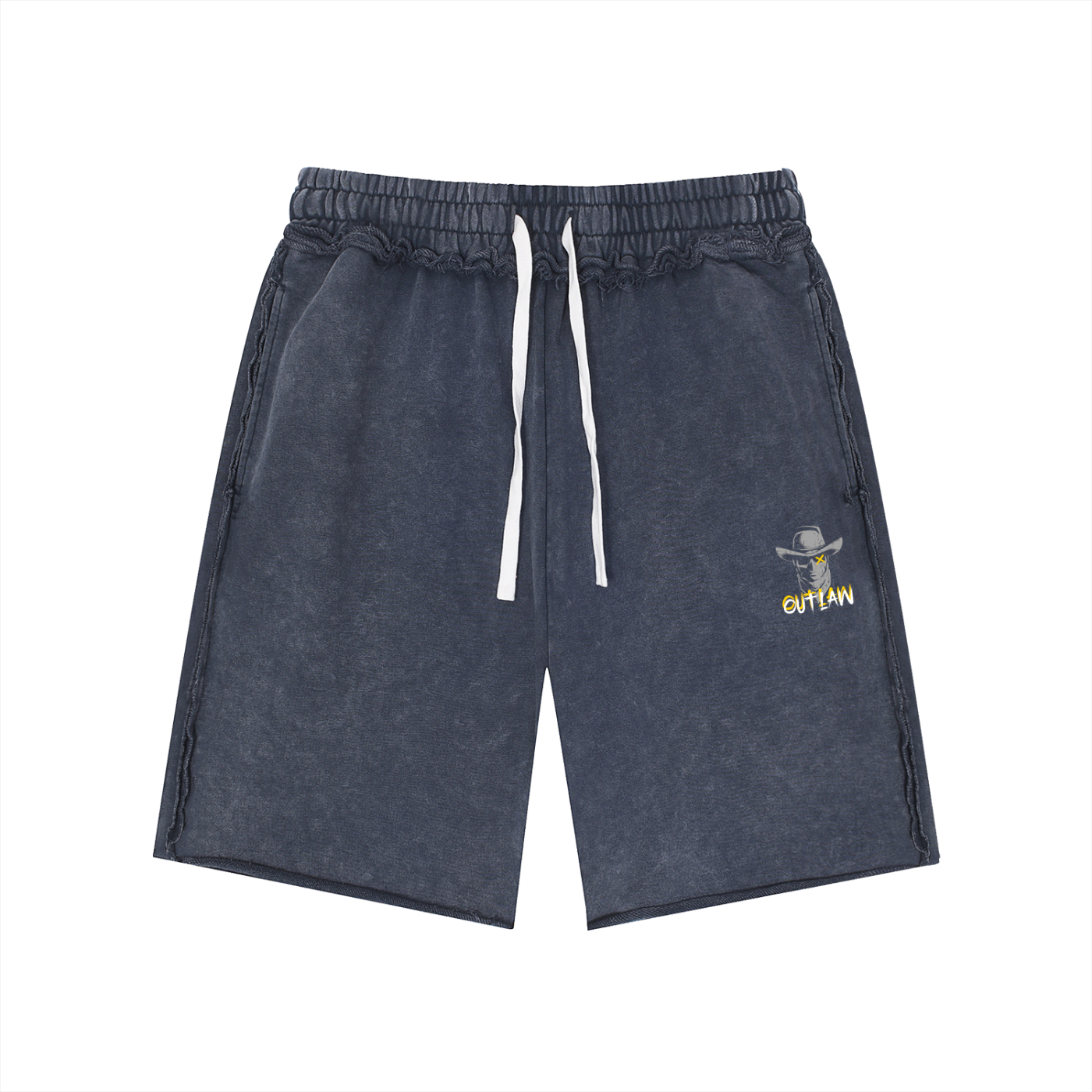 Outlaw | Mineral Wash Raw Edge Shorts | ILYRIANEDGE