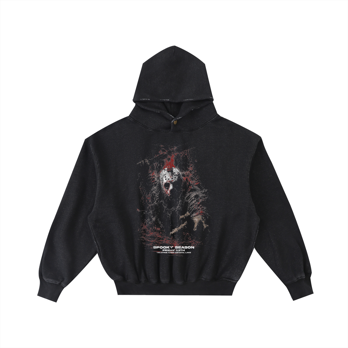 Friday 13th |350GSM Frayed Washed Fleece Hoodie | ILYRIANEDGE