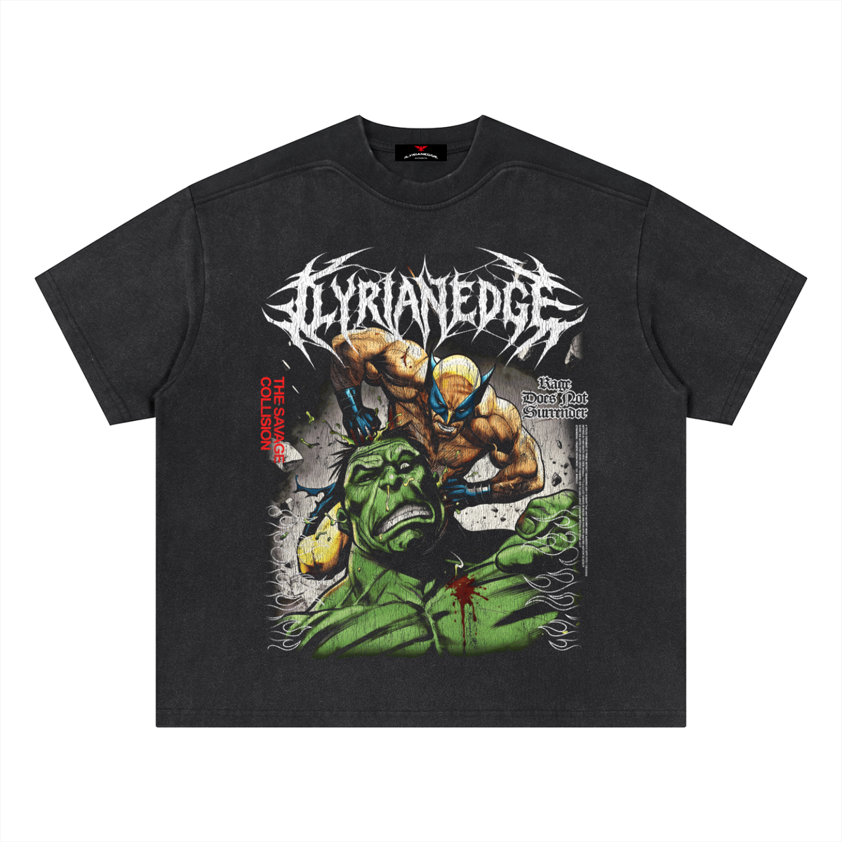 Rage & Claws | 260GSM Vintage Wash Boxy T-Shirt | ILYRIANEDGE