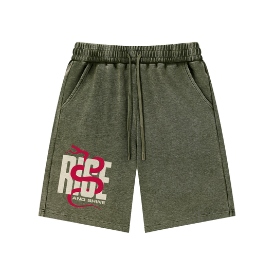 Rise | Mineral Wash Waffle Knit Shorts | ILYRIANEDGE