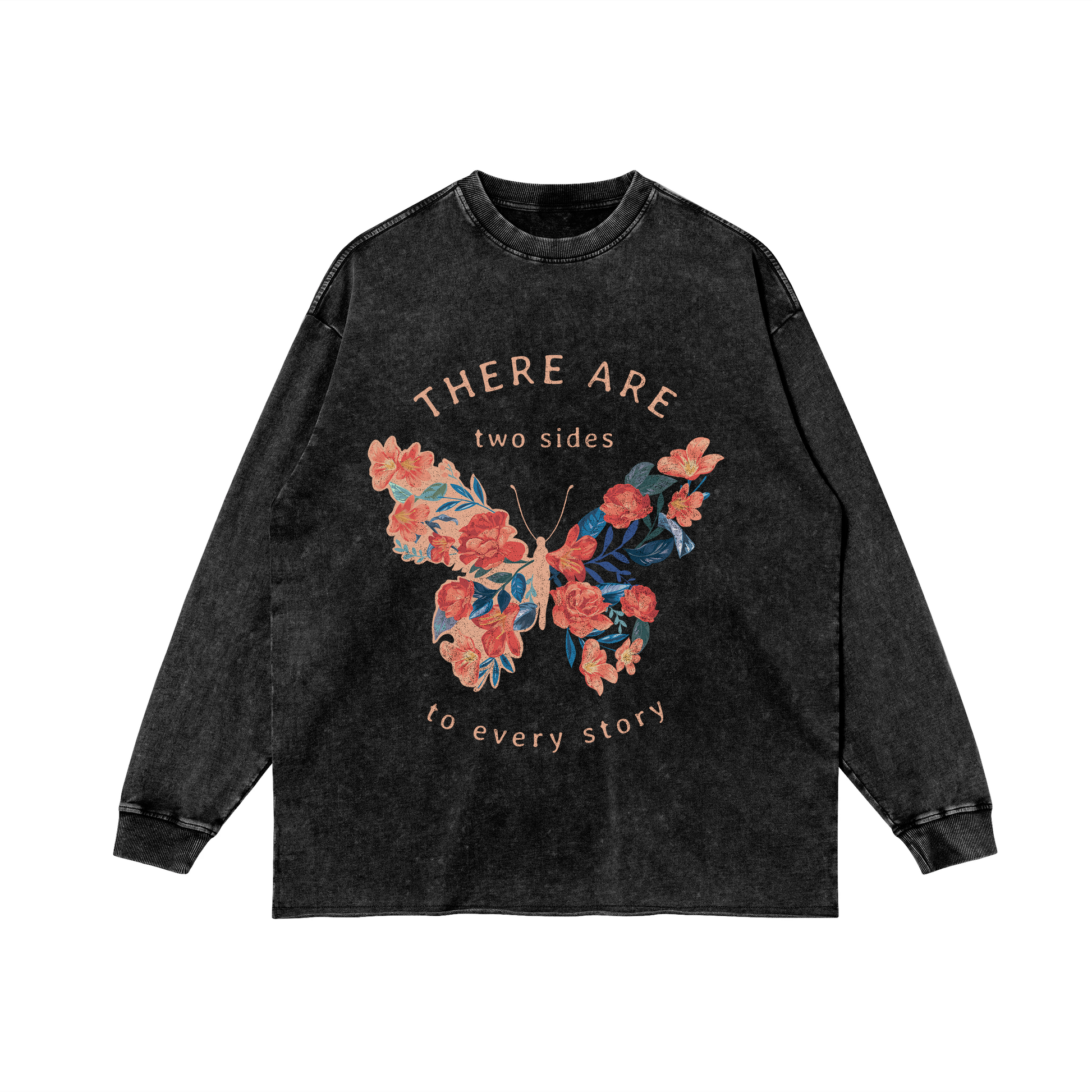 Two Sides | Faded Long Sleeve Top | ILYRIANEDGE