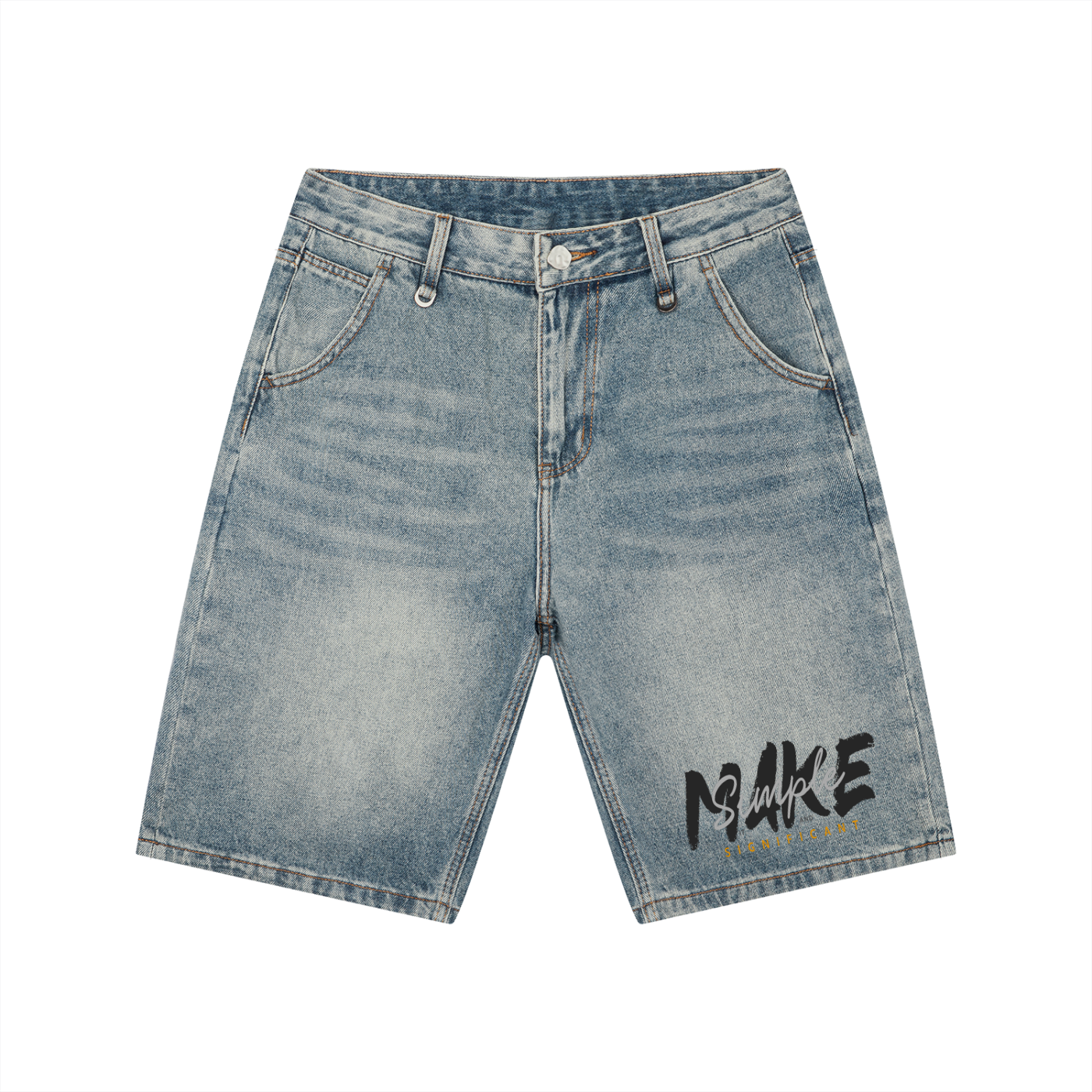 Simple - Men's Vintage Wash Denim Shorts