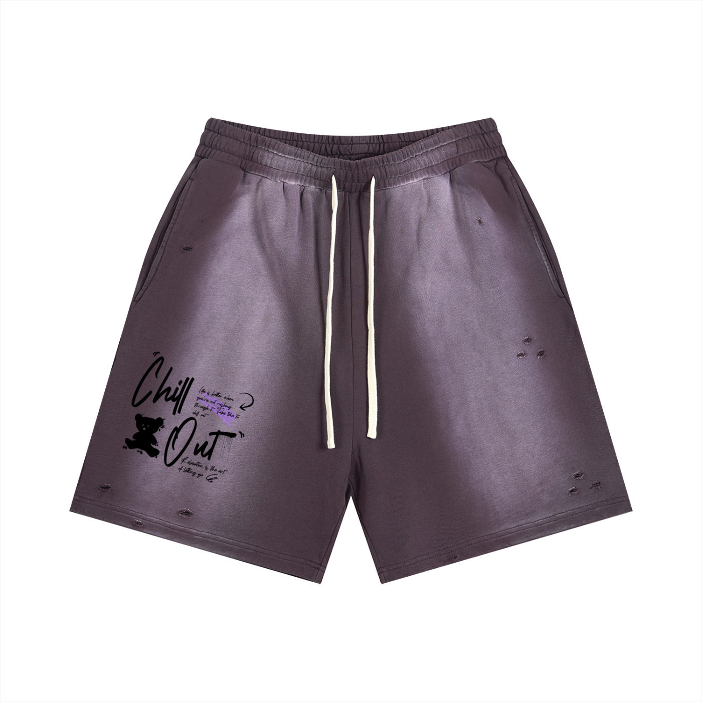 Chill Out | Sun Fade Distressed Shorts | ILYRIANEDGE