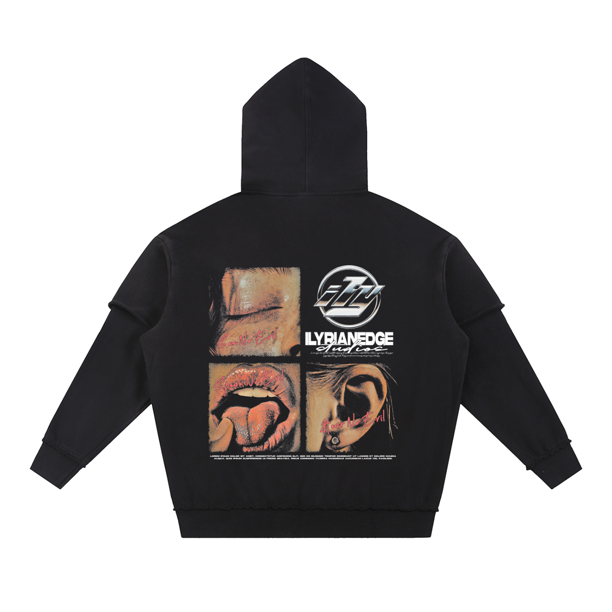 Unfiltered Instinct | Oversized Snow Washed Hoodie | ILYRIANEDGE