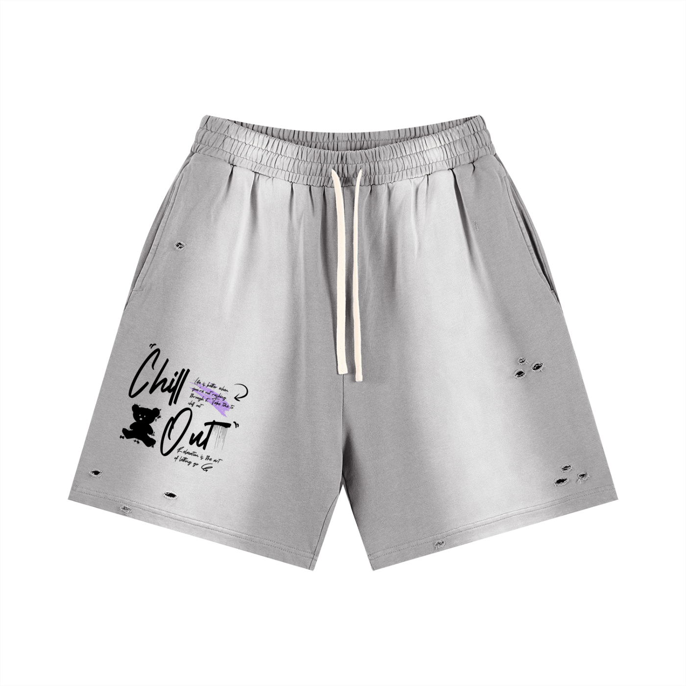 Chill Out | Sun Fade Distressed Shorts | ILYRIANEDGE