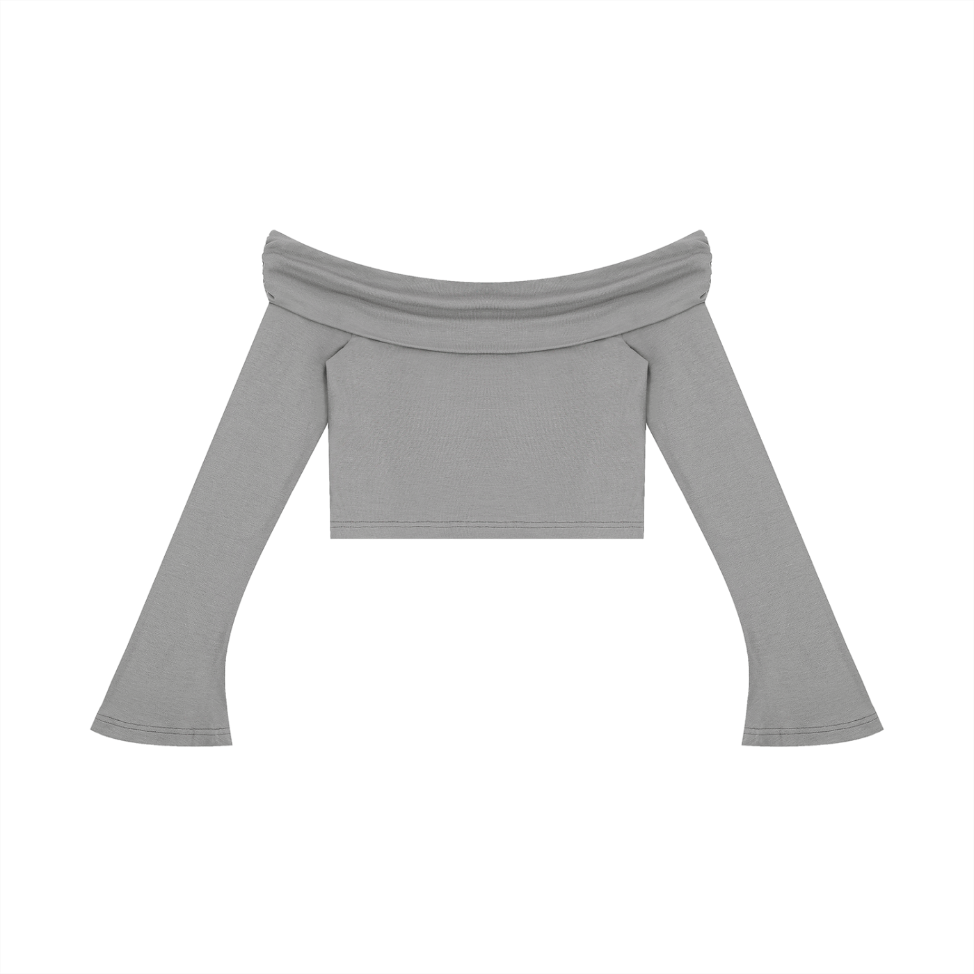 Ilyrianedge – Women's Off-the-Shoulder Bell Sleeve Crop Top