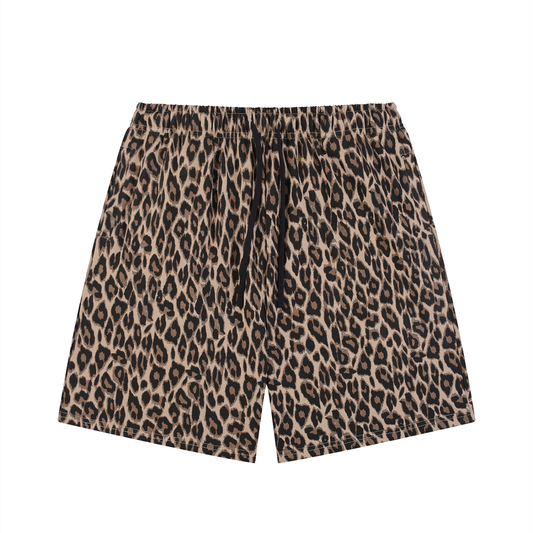 Wild Instinct | Heavyweight Leopard Drawstring Shorts | ILYRIANEDGE