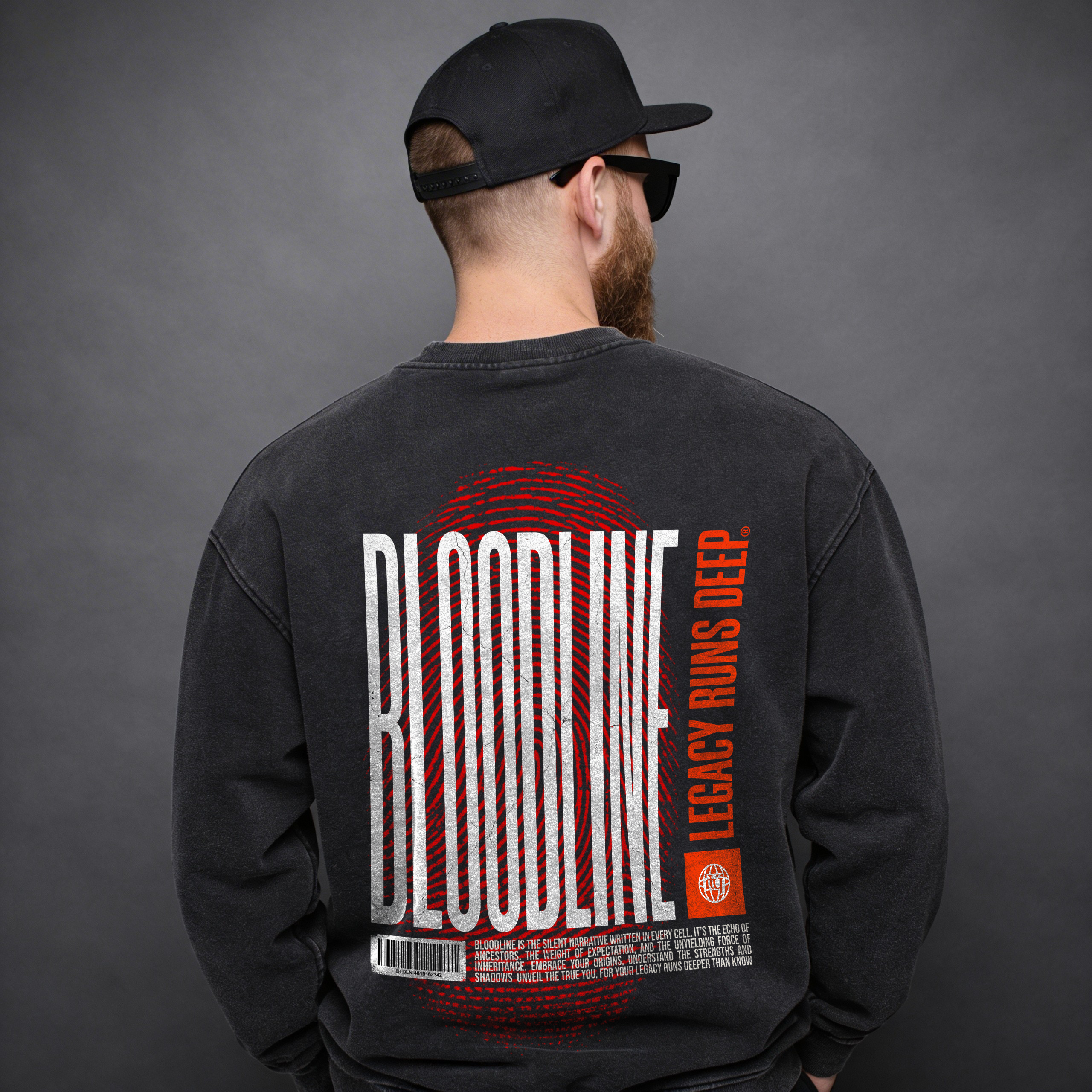 Bloodline Legacy - 440GSM Unisex Super Heavyweight Oversized Faded Sweatshirt