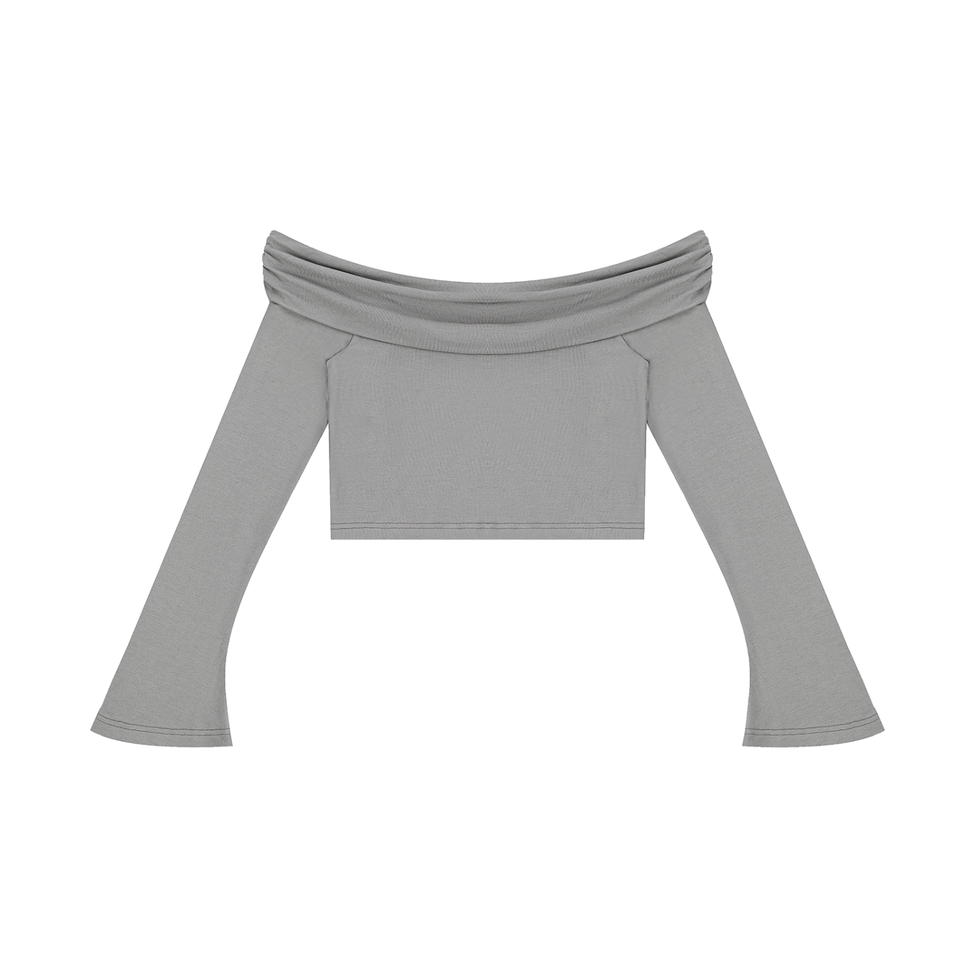 Ilyrianedge – Women's Off-the-Shoulder Bell Sleeve Crop Top