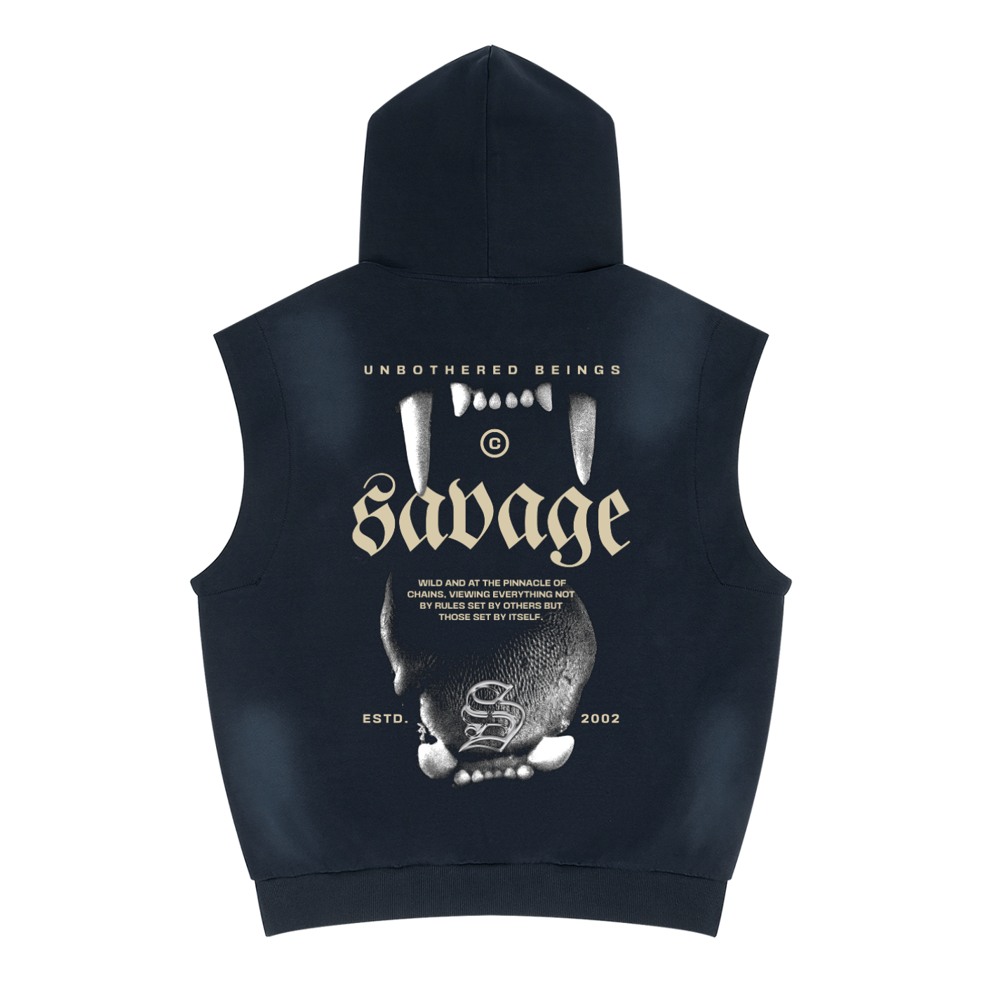 Savage - Unisex Vintage Wash Sun Fade Sleeveless Hoodie