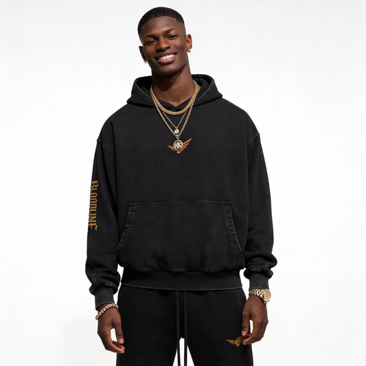 Bloodline Snap Gold 2.0 - 420GSM Unisex Snap Collar Hoodie