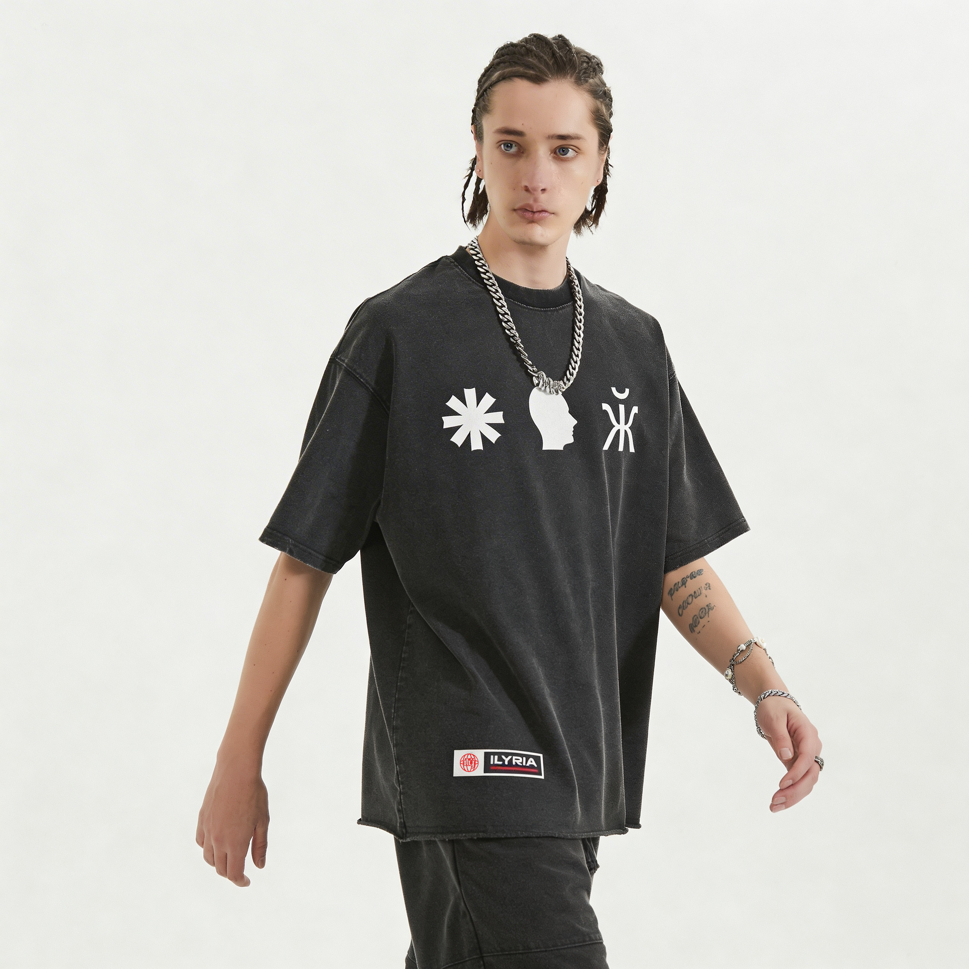 Forever - 260GSM Unisex Faded Raw Hem T-shirt