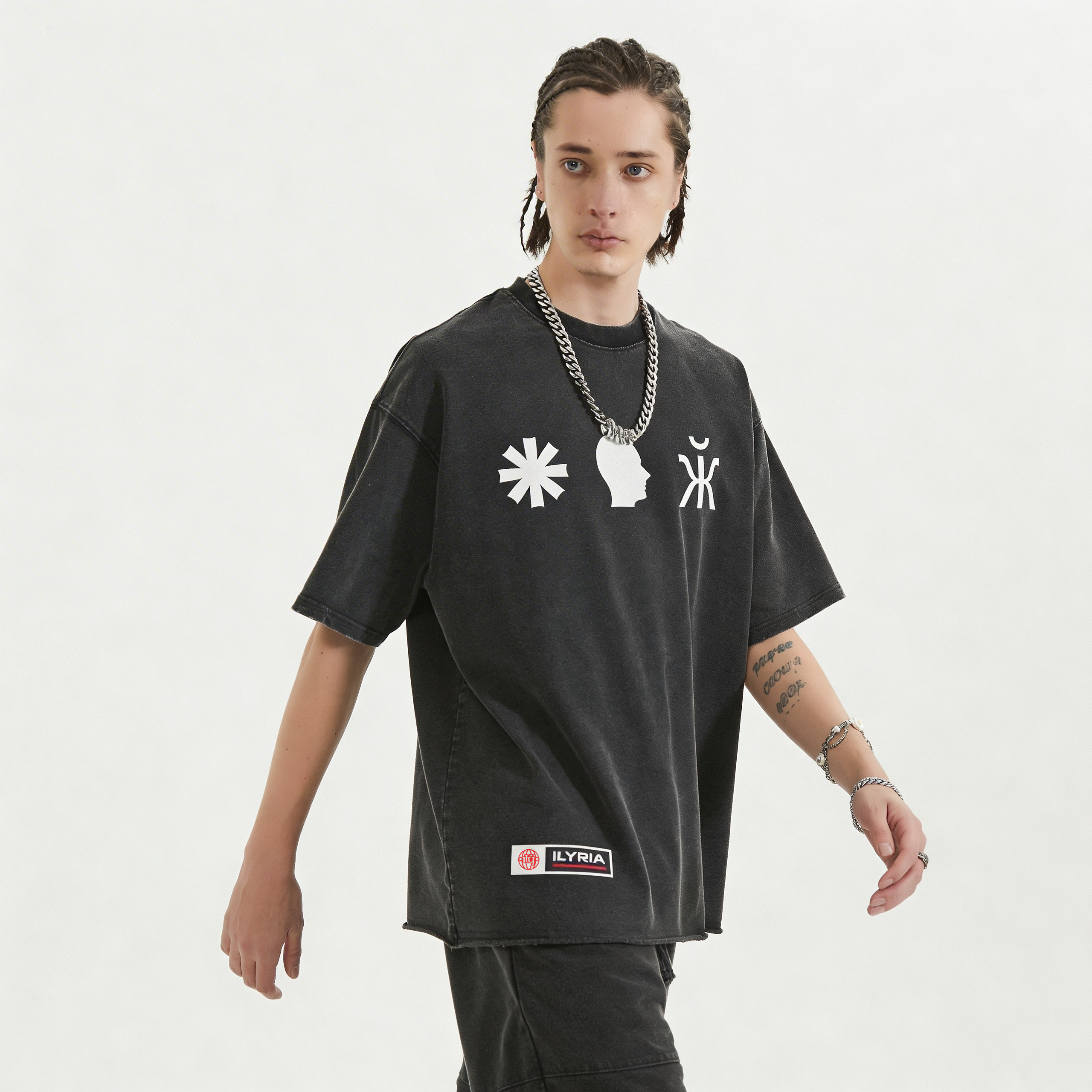 Forever - 260GSM Unisex Faded Raw Hem T-shirt