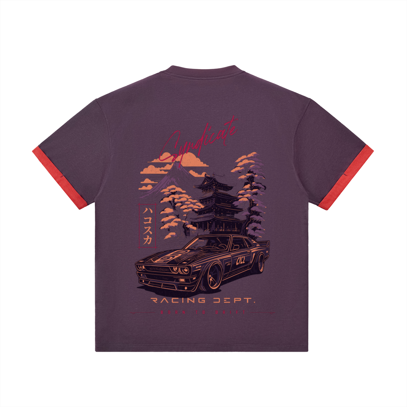 Syndicate - Contrast Cuff Cuffed T-Shirt