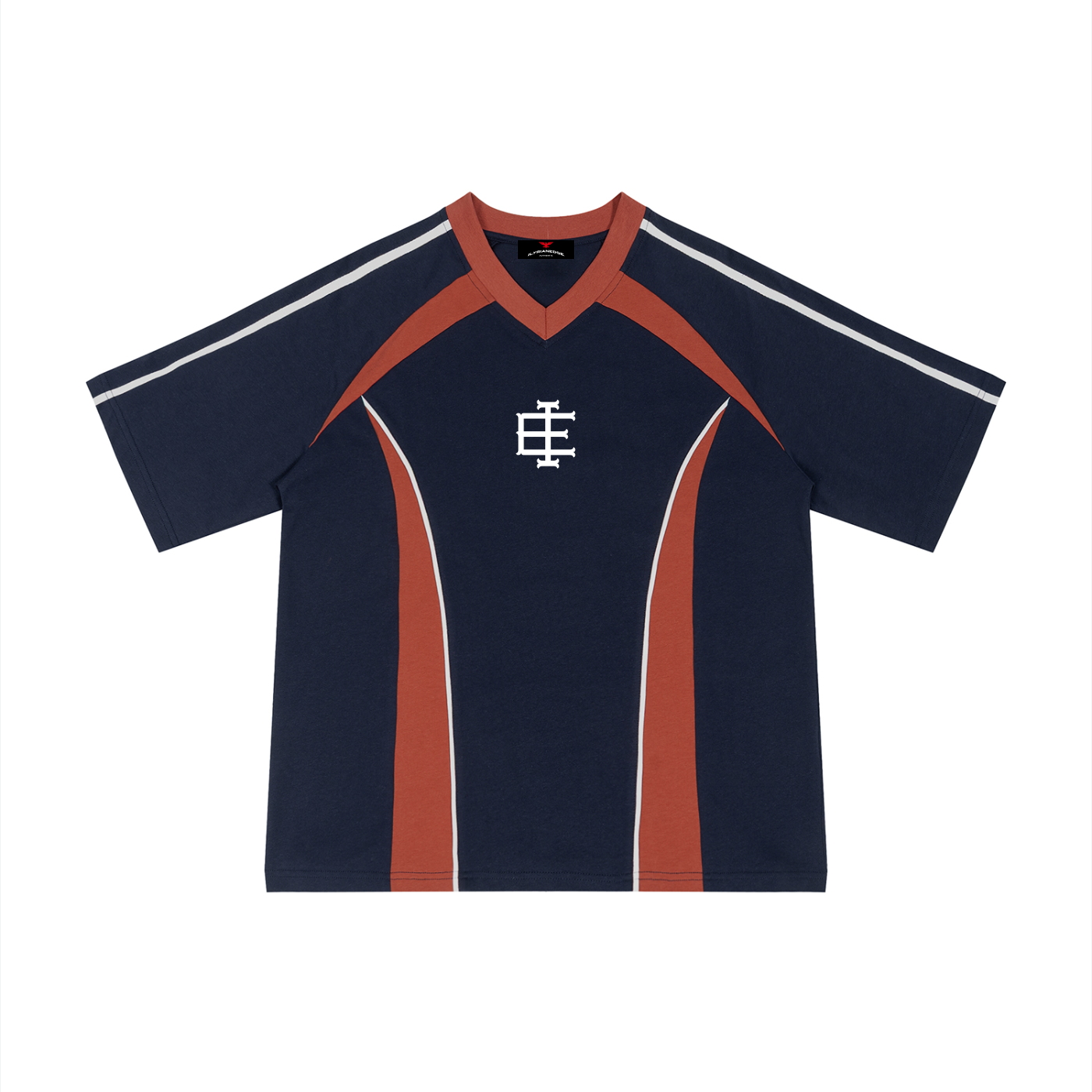 Legacy League V-Neck T-Shirt | Color Block Streetwear Tee | ILYRIANEDGE