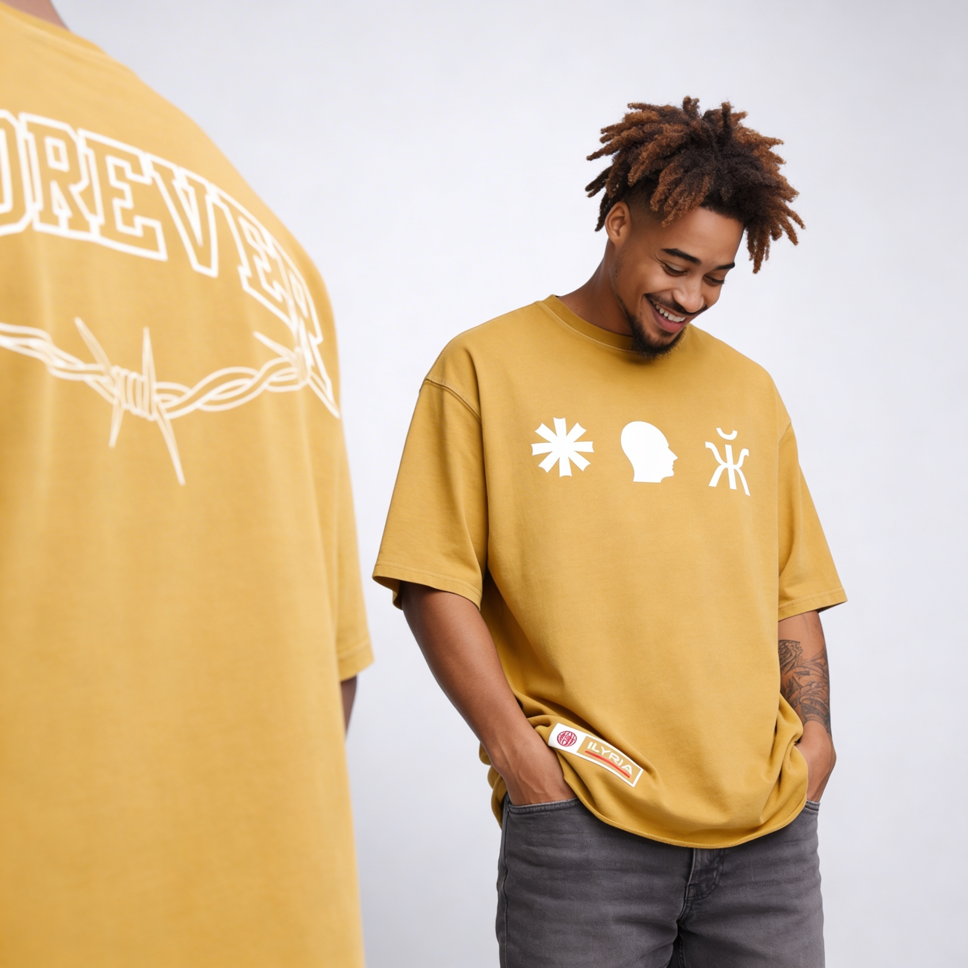 Forever - 260GSM Unisex Faded Raw Hem T-shirt