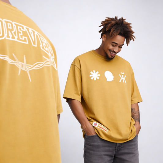 Forever - 260GSM Unisex Faded Raw Hem T-shirt