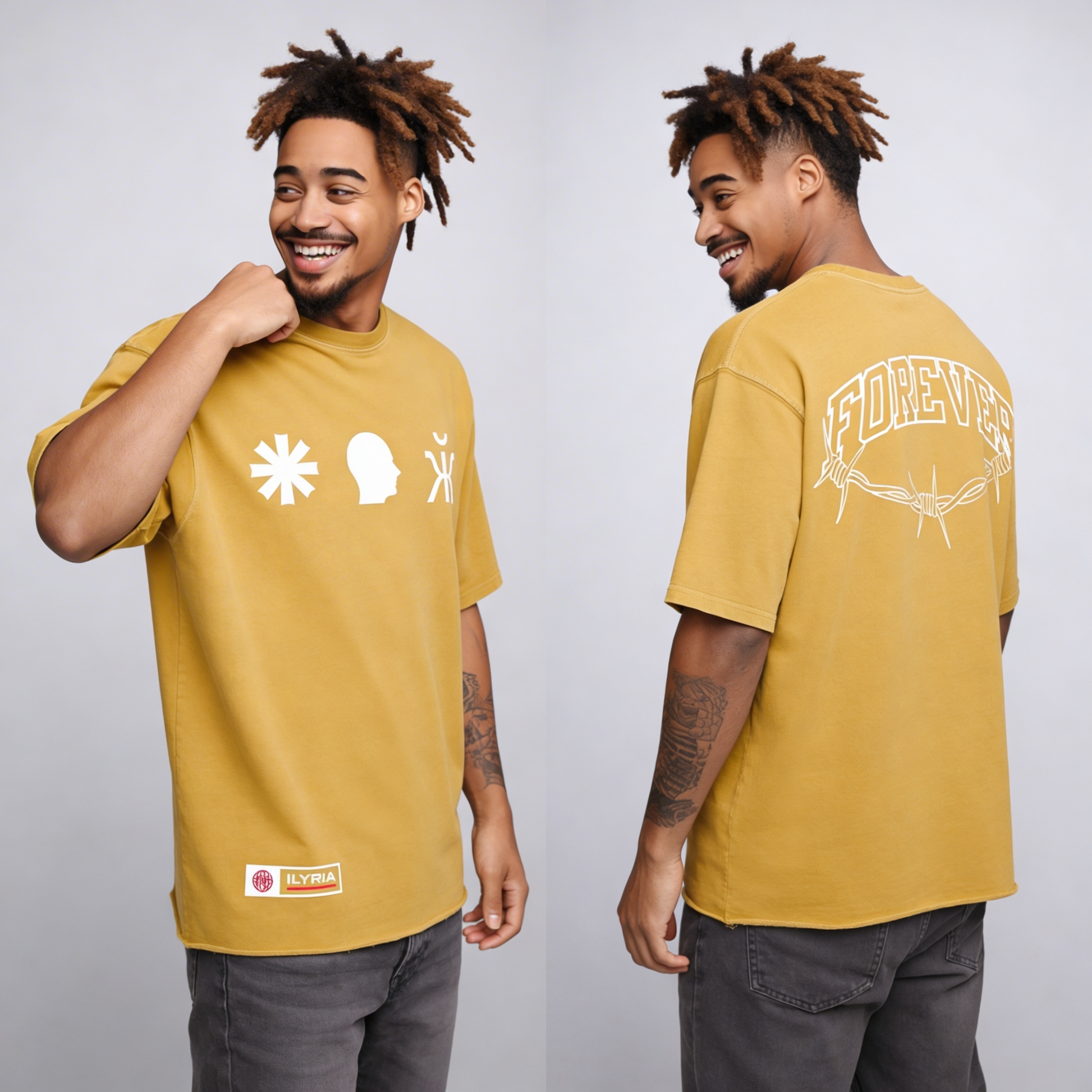 Forever - 260GSM Unisex Faded Raw Hem T-shirt