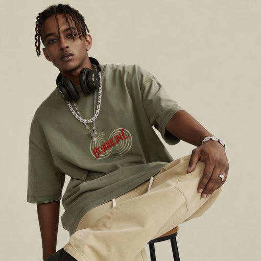 Bloodline T-Shirt - 285GSM Unisex Oversized Washed Crew Neck T-shirt
