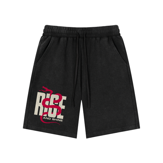 Rise | Mineral Wash Waffle Knit Shorts | ILYRIANEDGE