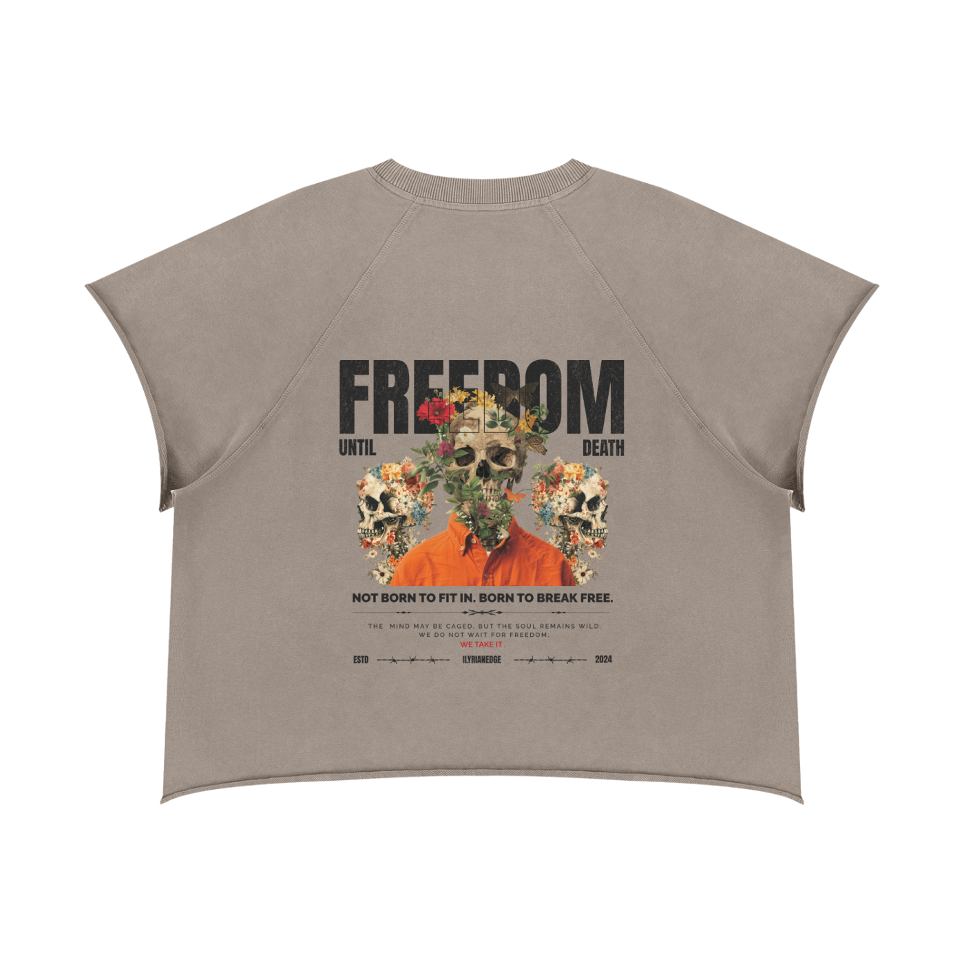 Break Free  | Vintage Wash Raw Edge T-Shirt | ILYRIANEDGE