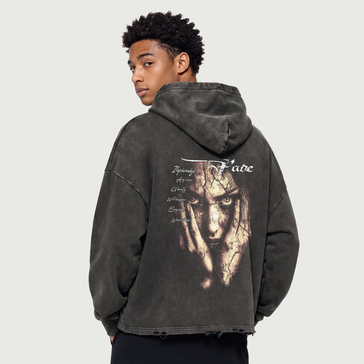 Fade | Frayed Hem Vintage Washed Hoodie | ILYRIANEDGE