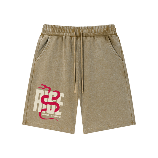 Rise | Mineral Wash Waffle Knit Shorts | ILYRIANEDGE