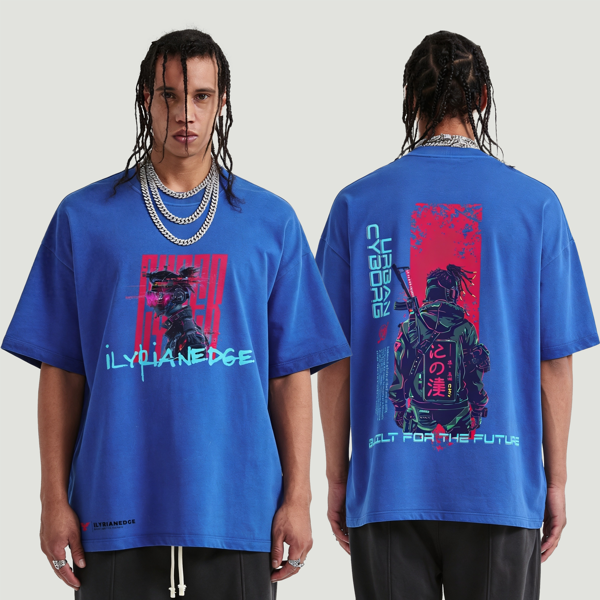 Glitch Runner | Oversized Crew Neck Tee | ILYRIANEDGE