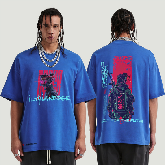Glitch Runner | Oversized Crew Neck Tee | ILYRIANEDGE