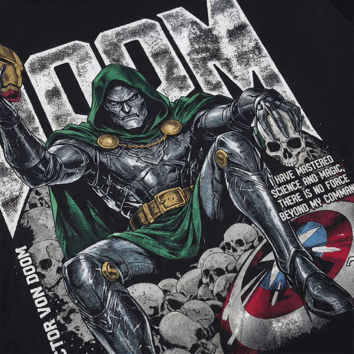 The Dark Ages  - Layered Contrast Sleeve Cotton T-Shirt
