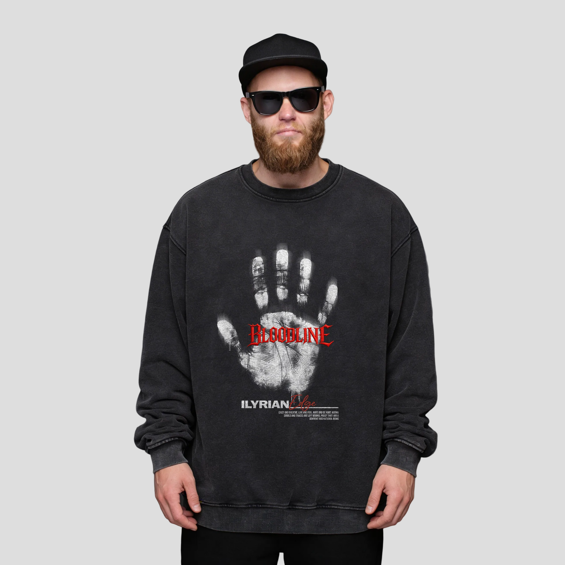 Bloodline Legacy - 440GSM Unisex Super Heavyweight Oversized Faded Sweatshirt