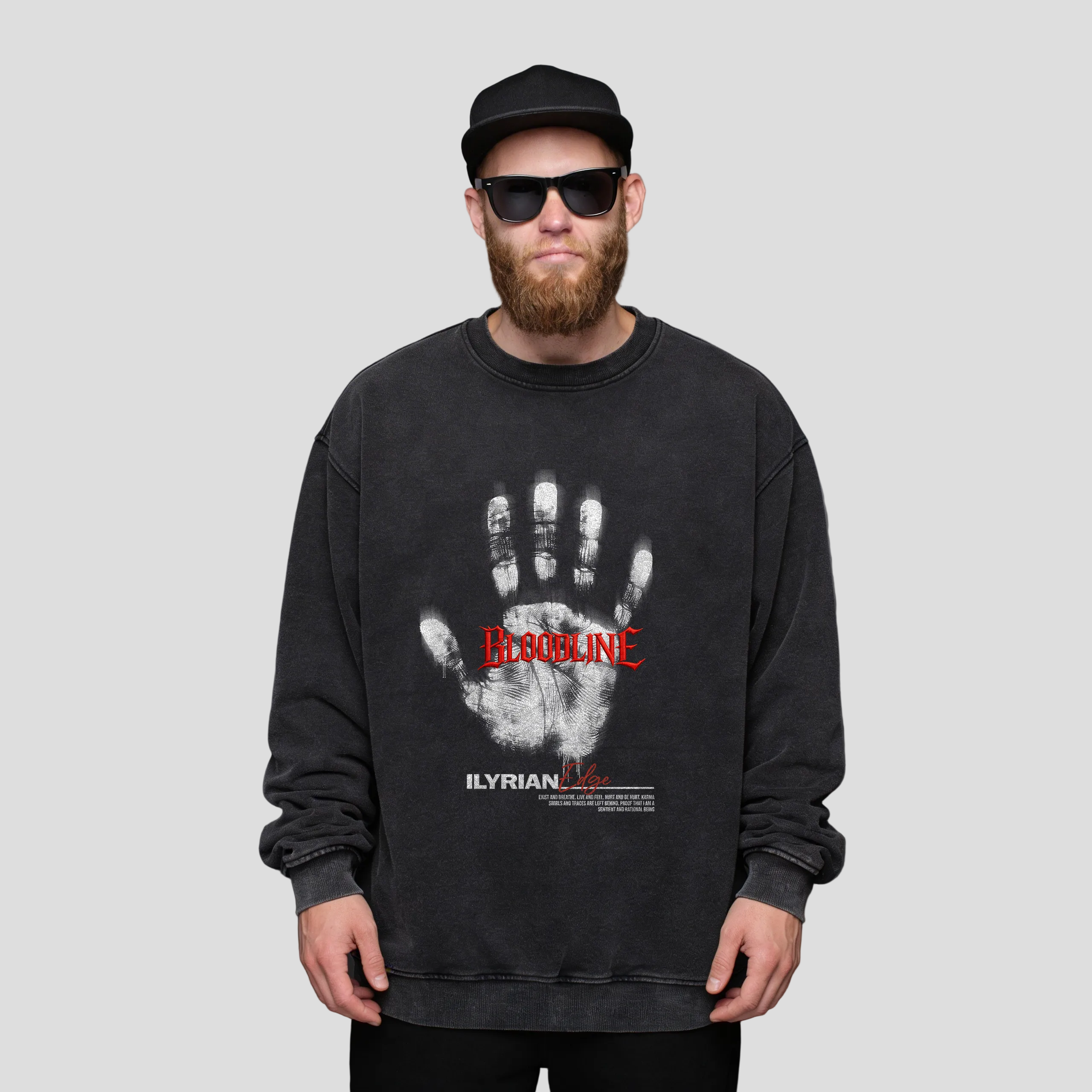 Bloodline Legacy - 440GSM Unisex Super Heavyweight Oversized Faded Sweatshirt