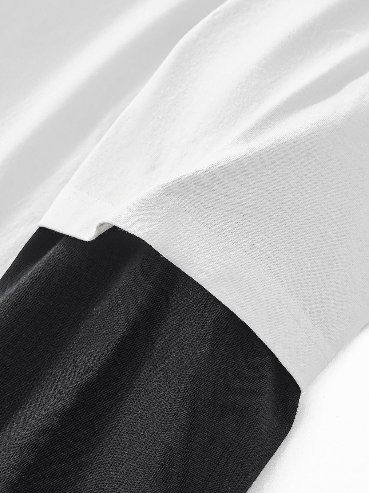 Heritage Muse - Layered Contrast Sleeve Cotton T-Shirt