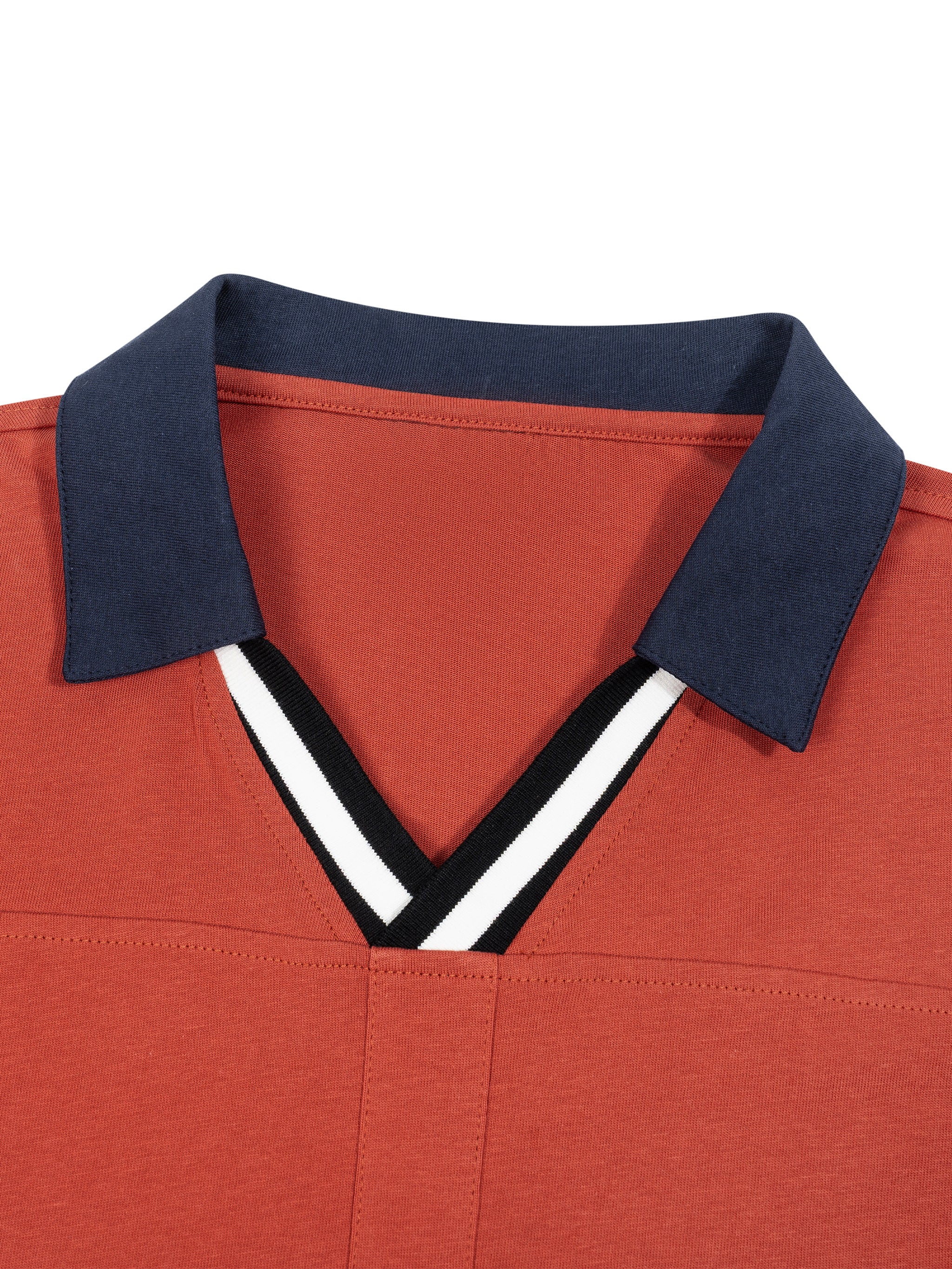 Sandstone | Boxy Color Block Cotton Polo | ILYRIANEDGE