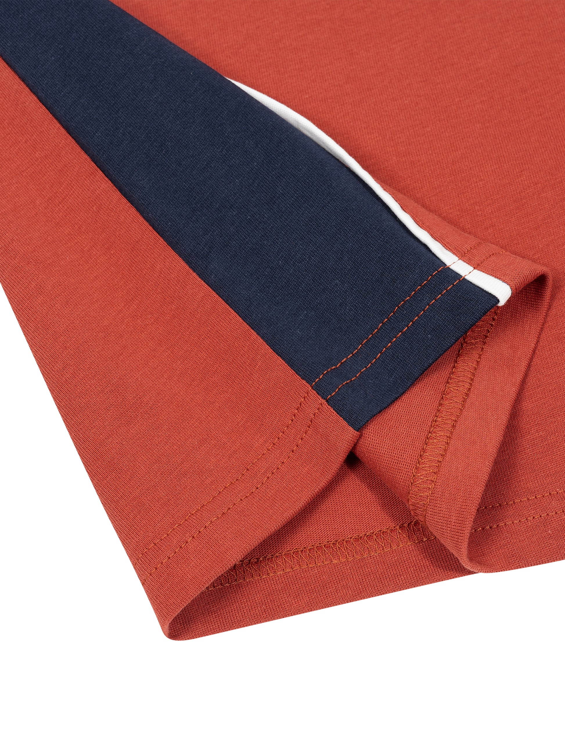 Sandstone | Boxy Color Block Cotton Polo | ILYRIANEDGE