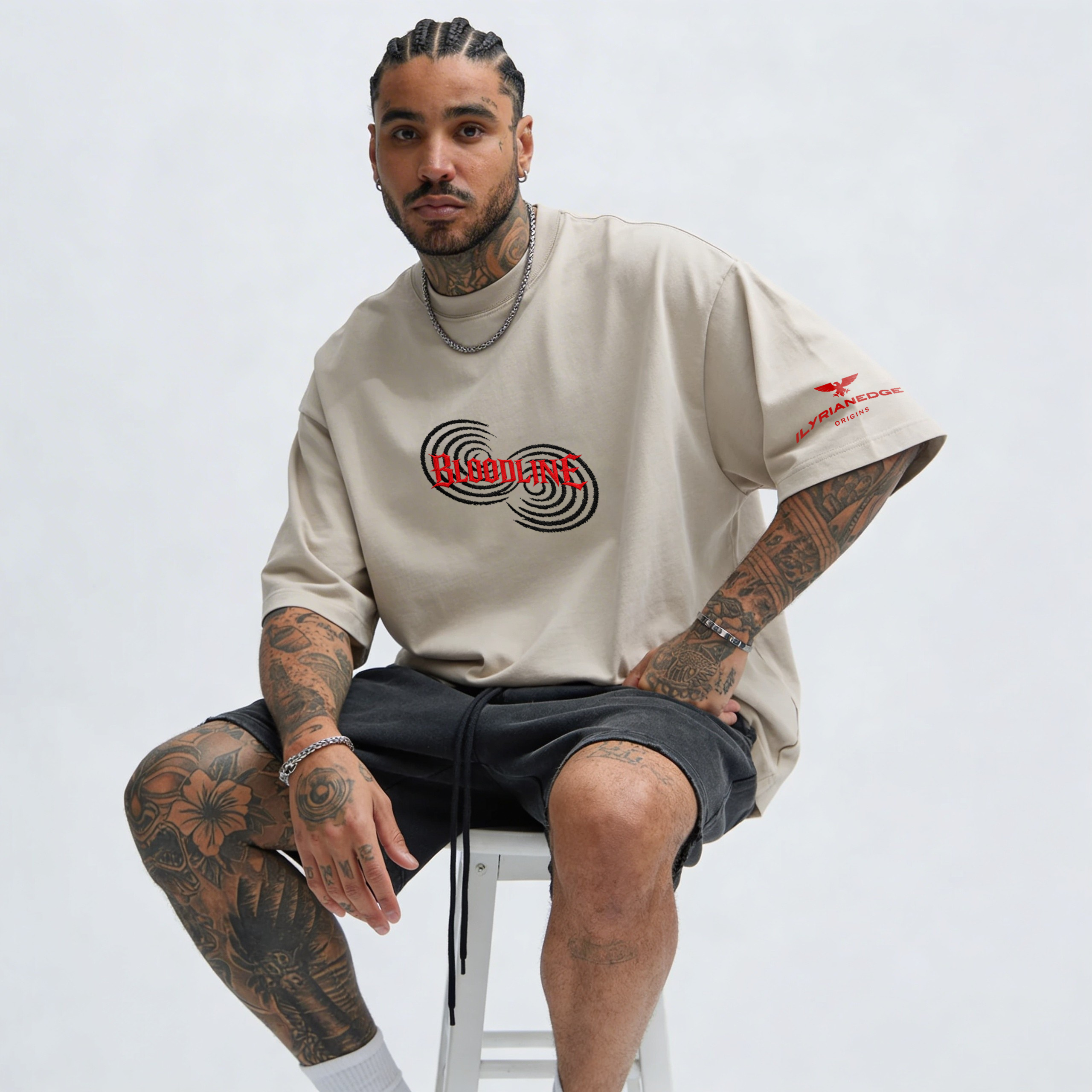 Bloodline | Sun-Faded Boxy Tee | ILYRIANEDGE