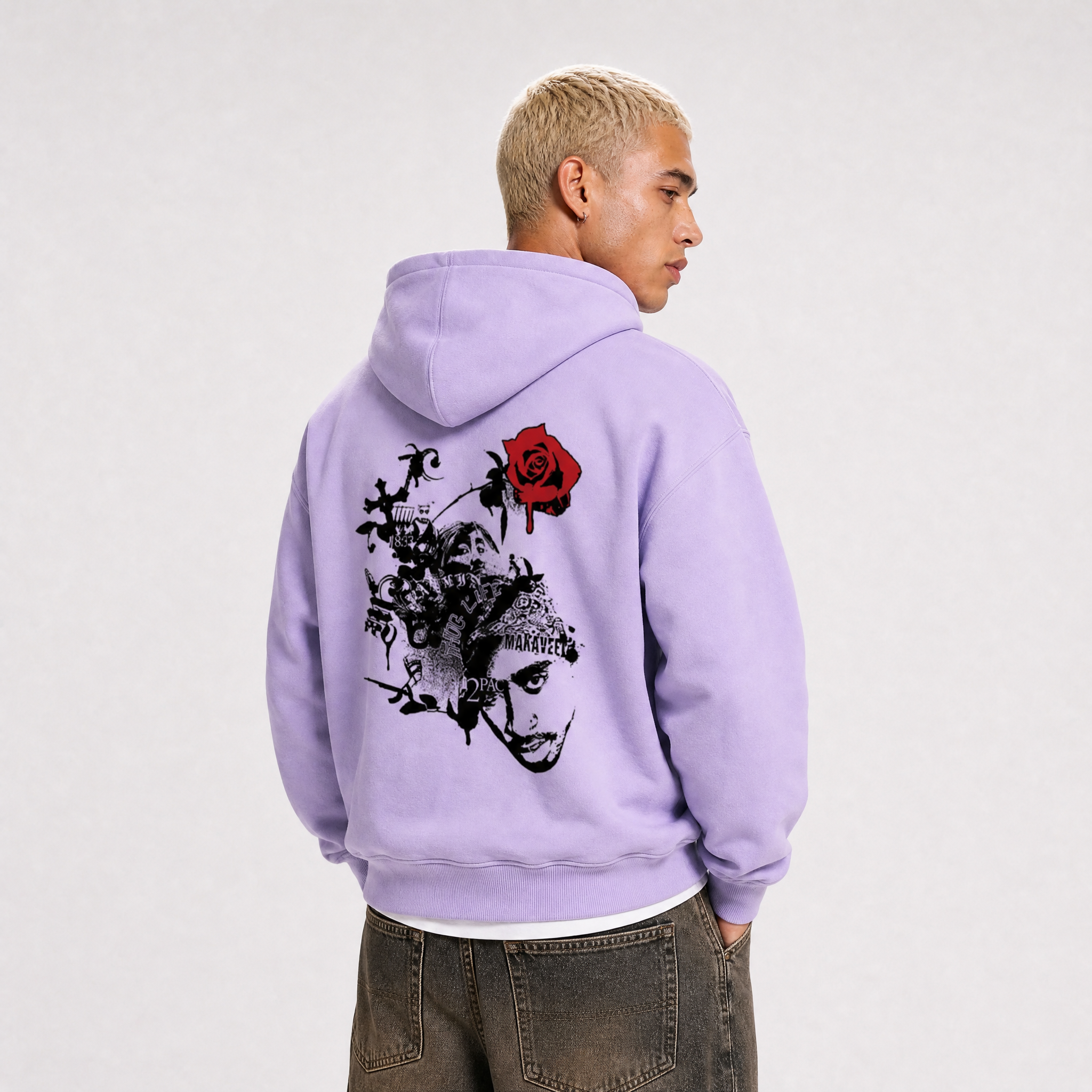 Thug Life | Boxy Sun-Faded Hoodie | ILYRIANEDGE