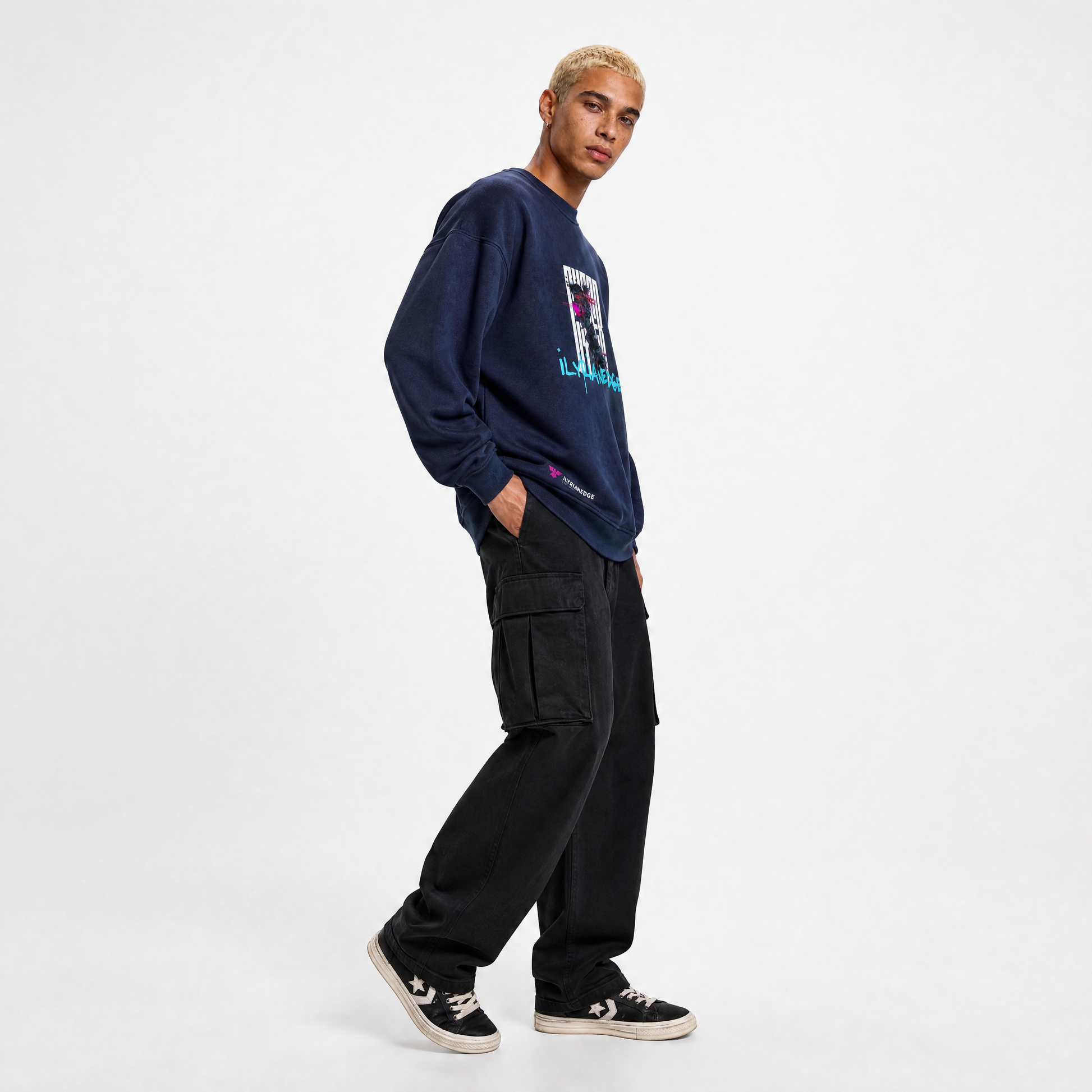 Glitch Runner | Heavyweight Sweatshirt | ILYRIANEDGE