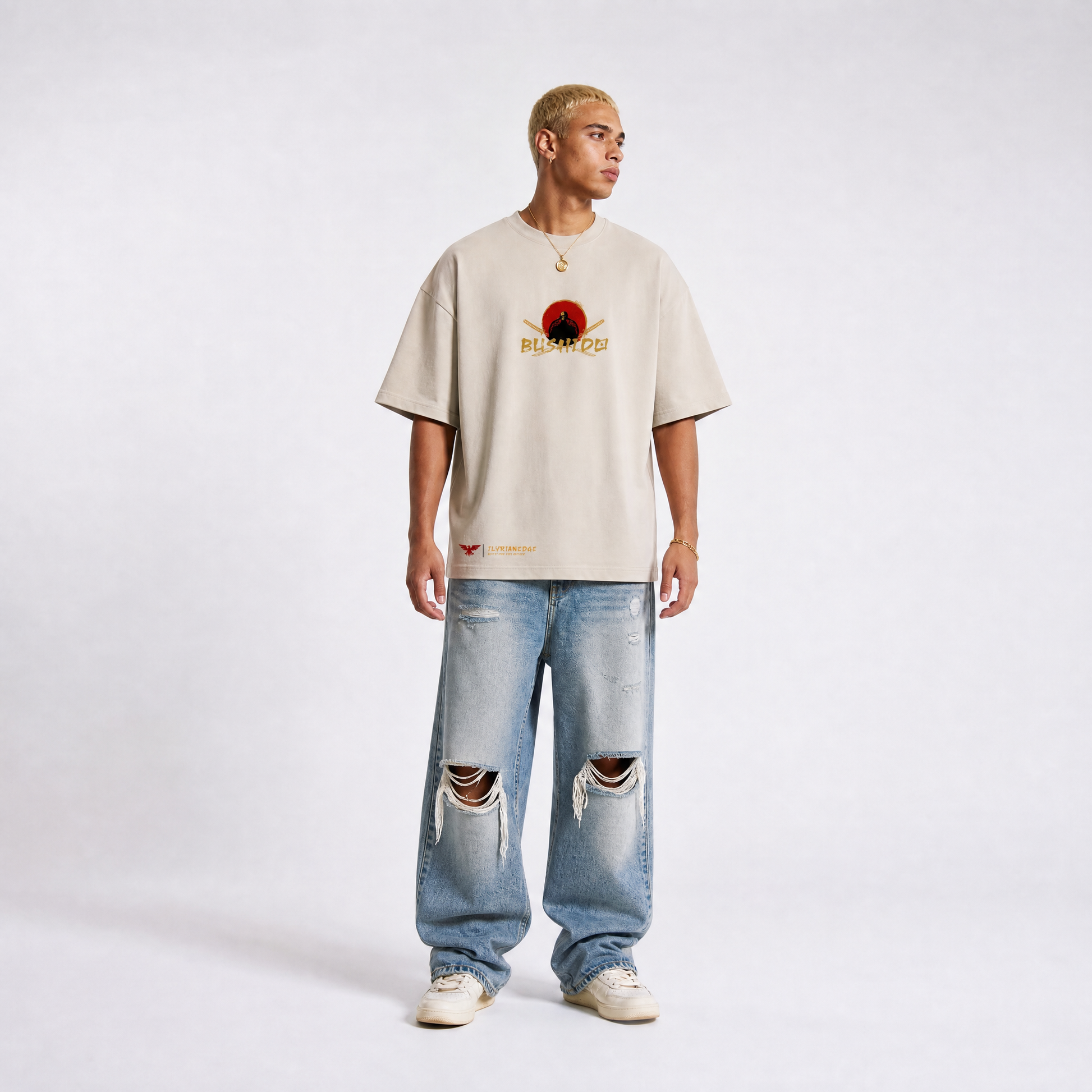 Bushido | Boxy Sun-Faded T-Shirt | ILYRIANEDGE