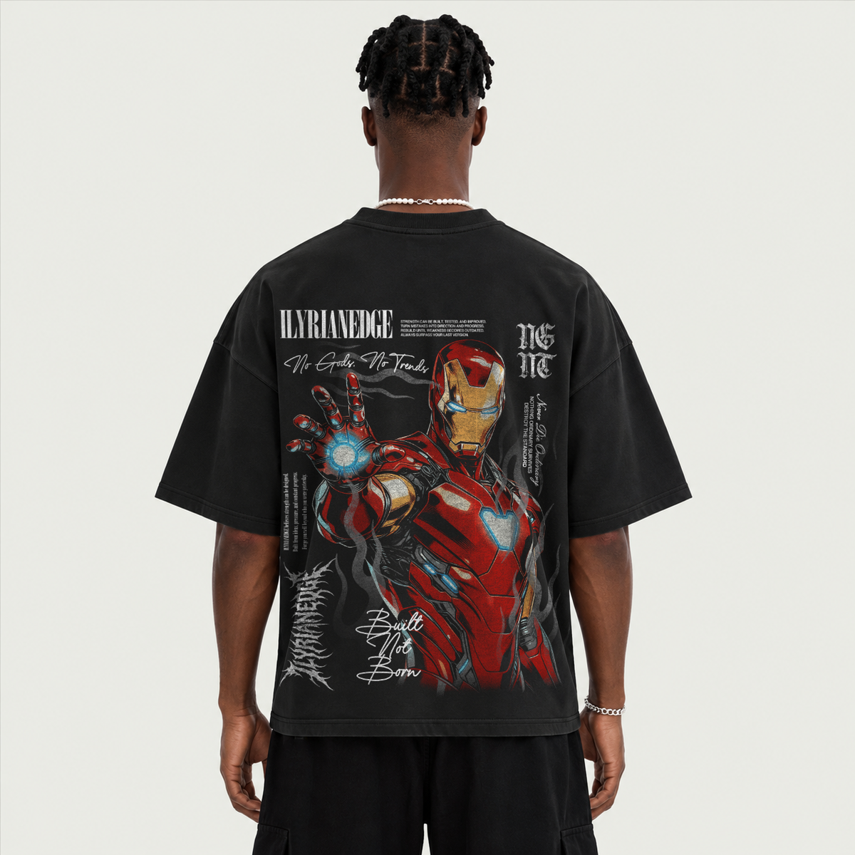 Steelborn | Raw Seam Boxy Heavyweight T-Shirt | ILYRIANEDGE