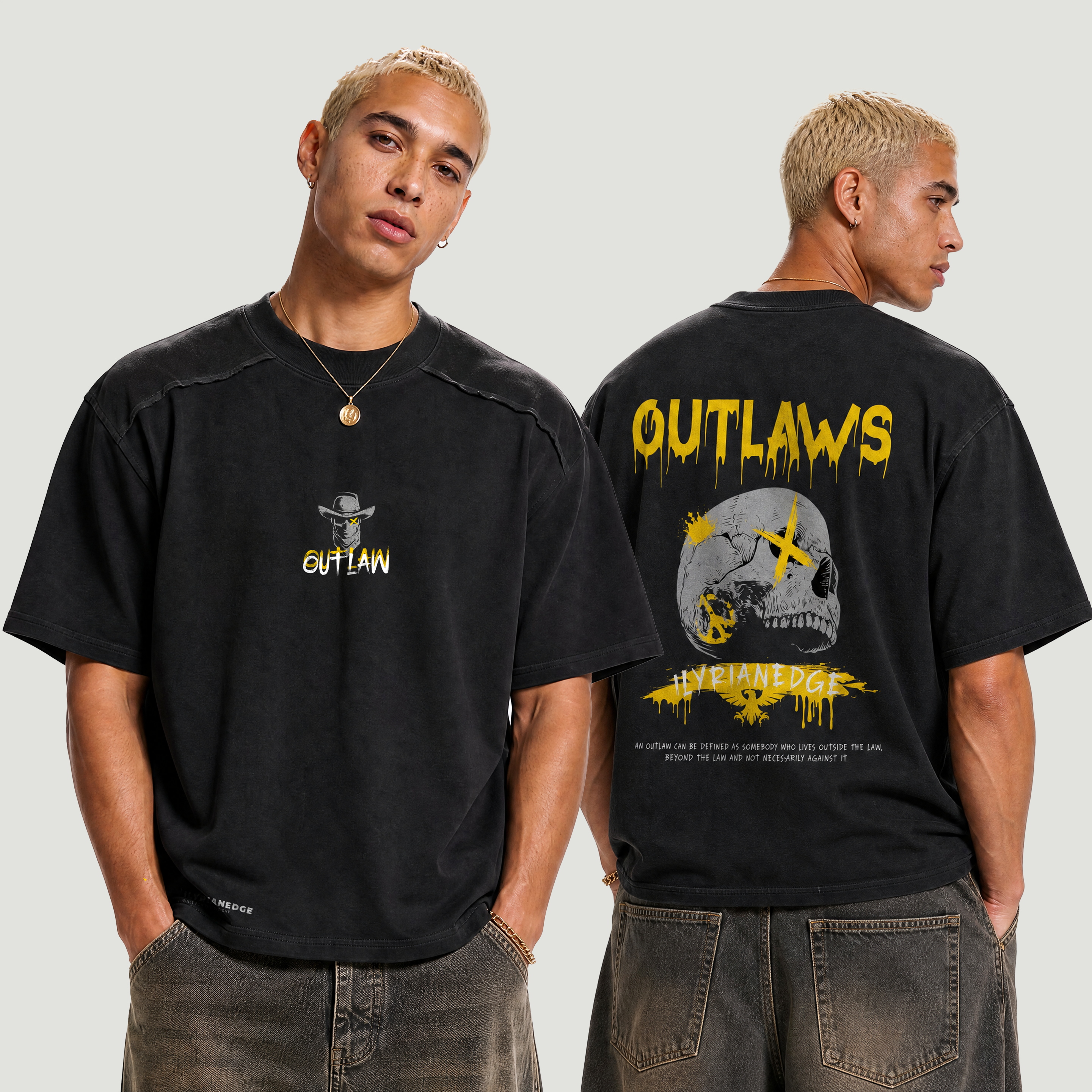 Outlaw | Paneled Boxy T-Shirt | ILYRIANEDGE