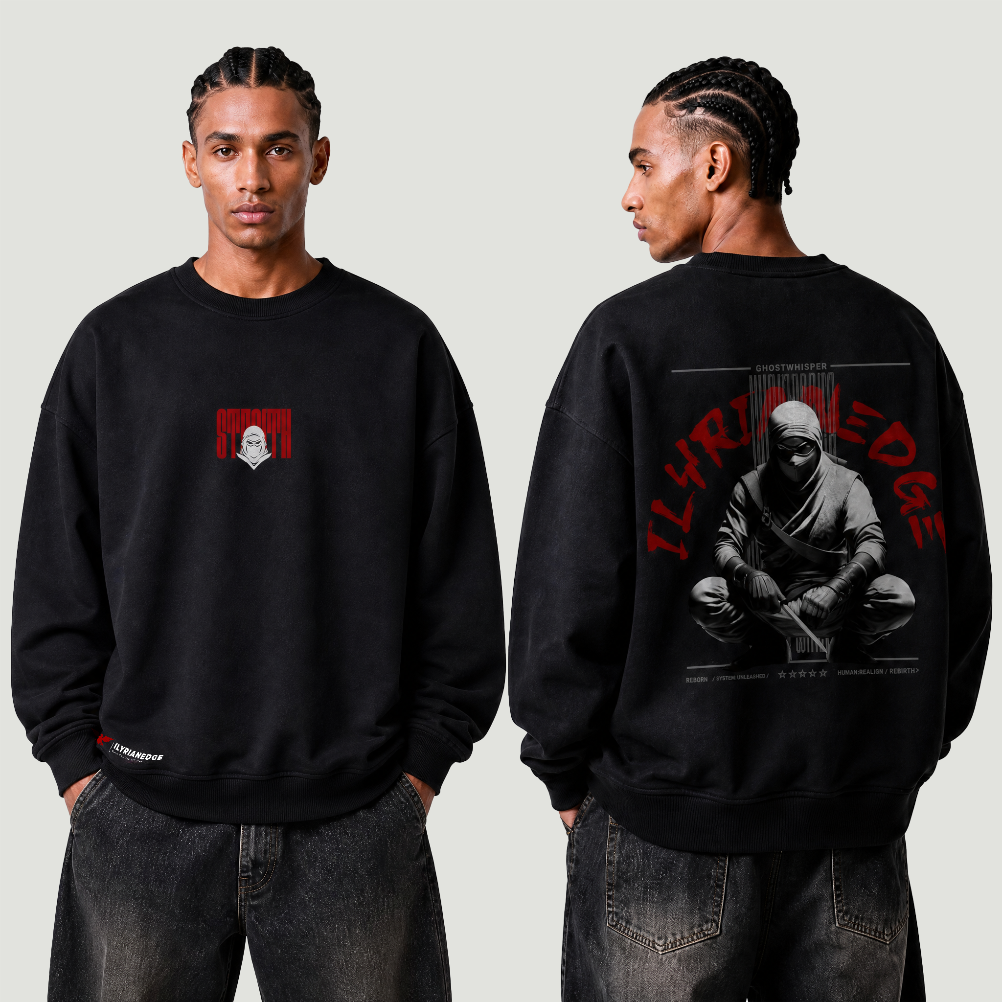 Stealth | Brushed Fleece Sweatshirt | ILYRIANEDGE