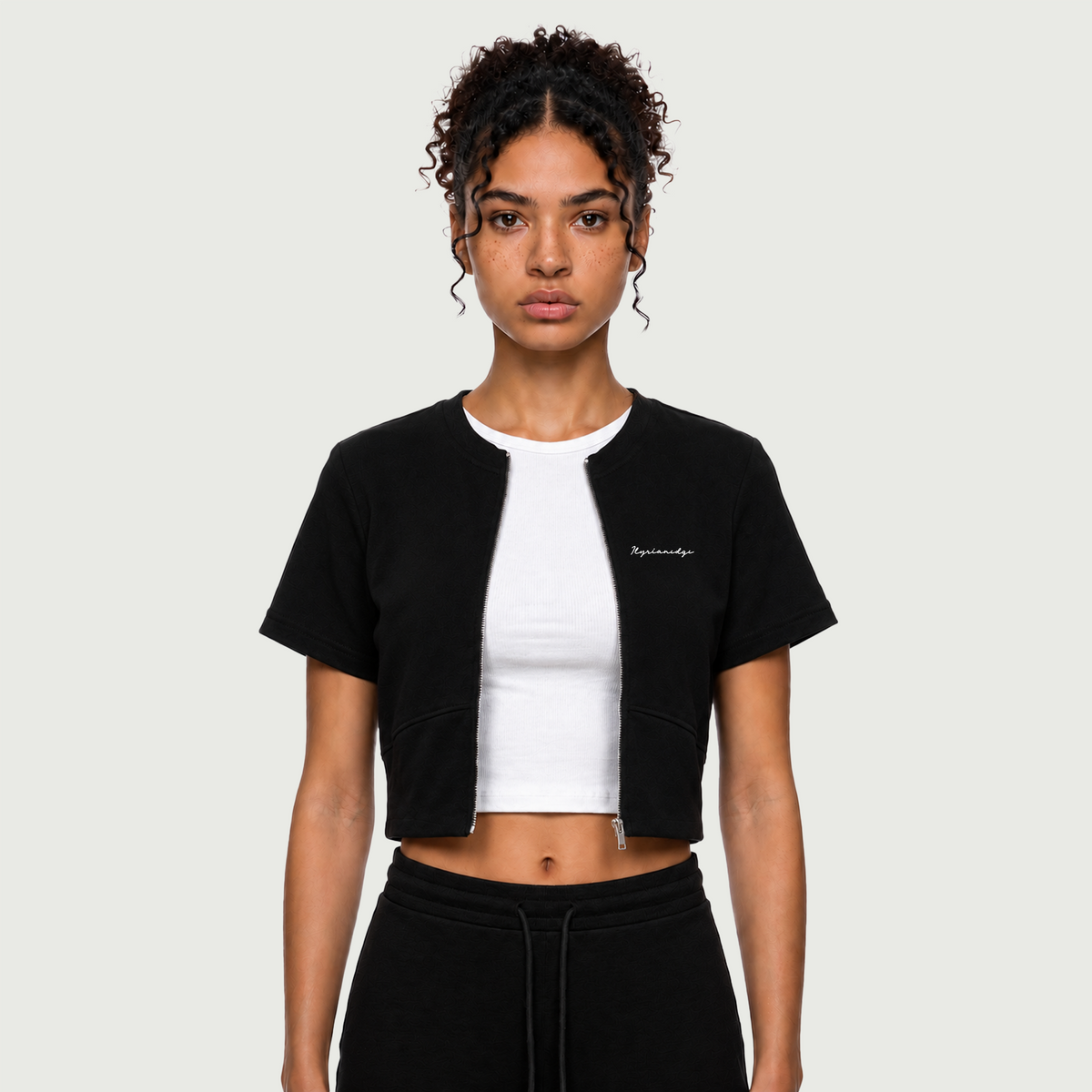 Primitive Instinct | Full Zip Crop T-Shirt | ILYRIANEDGE